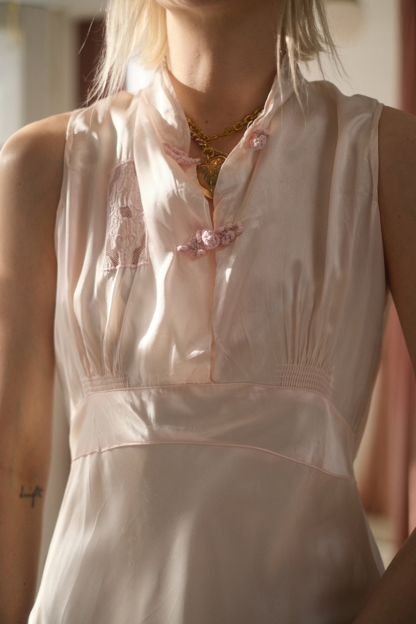 1940s Petal Satin Gown