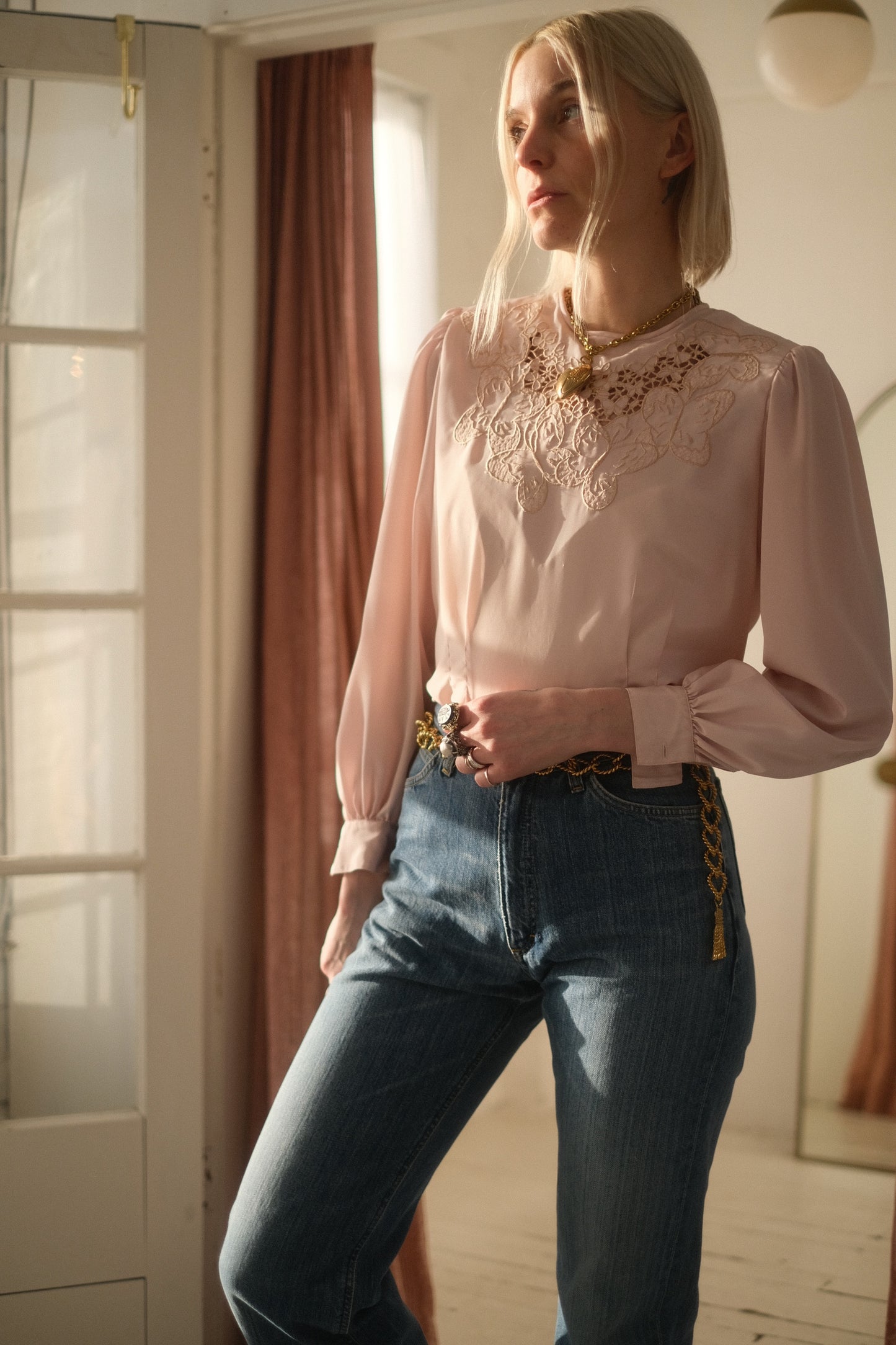 1980s Butterfly Blouse