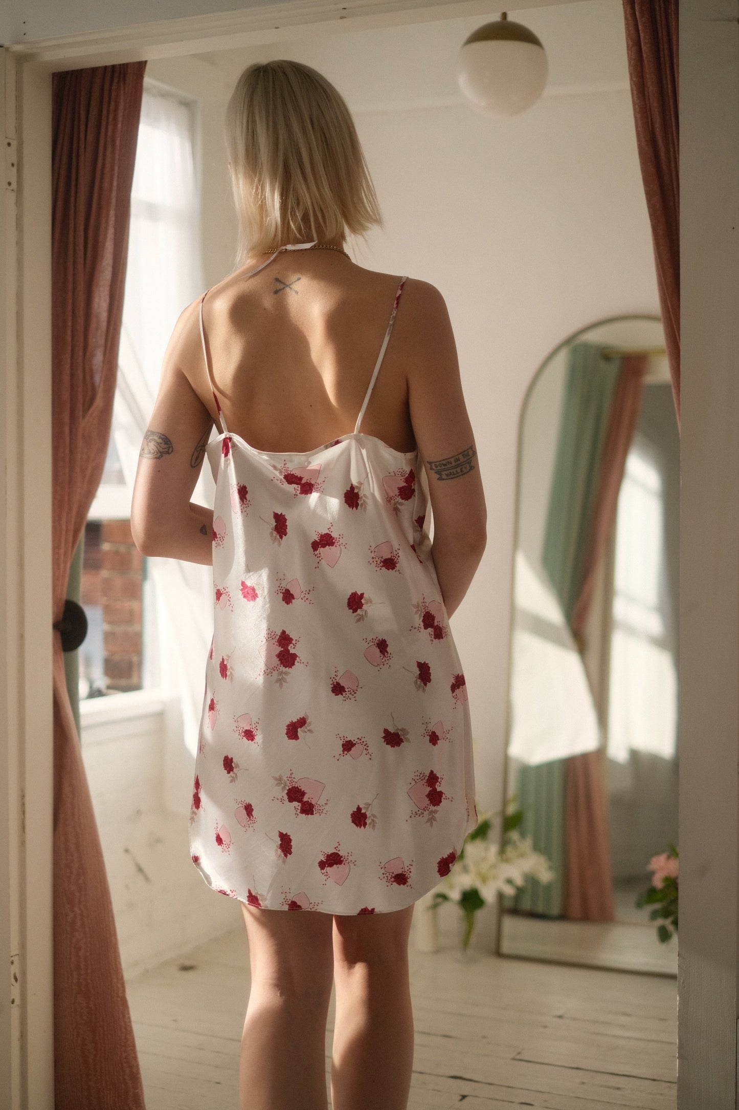 2000s Love Rose Slip Dress