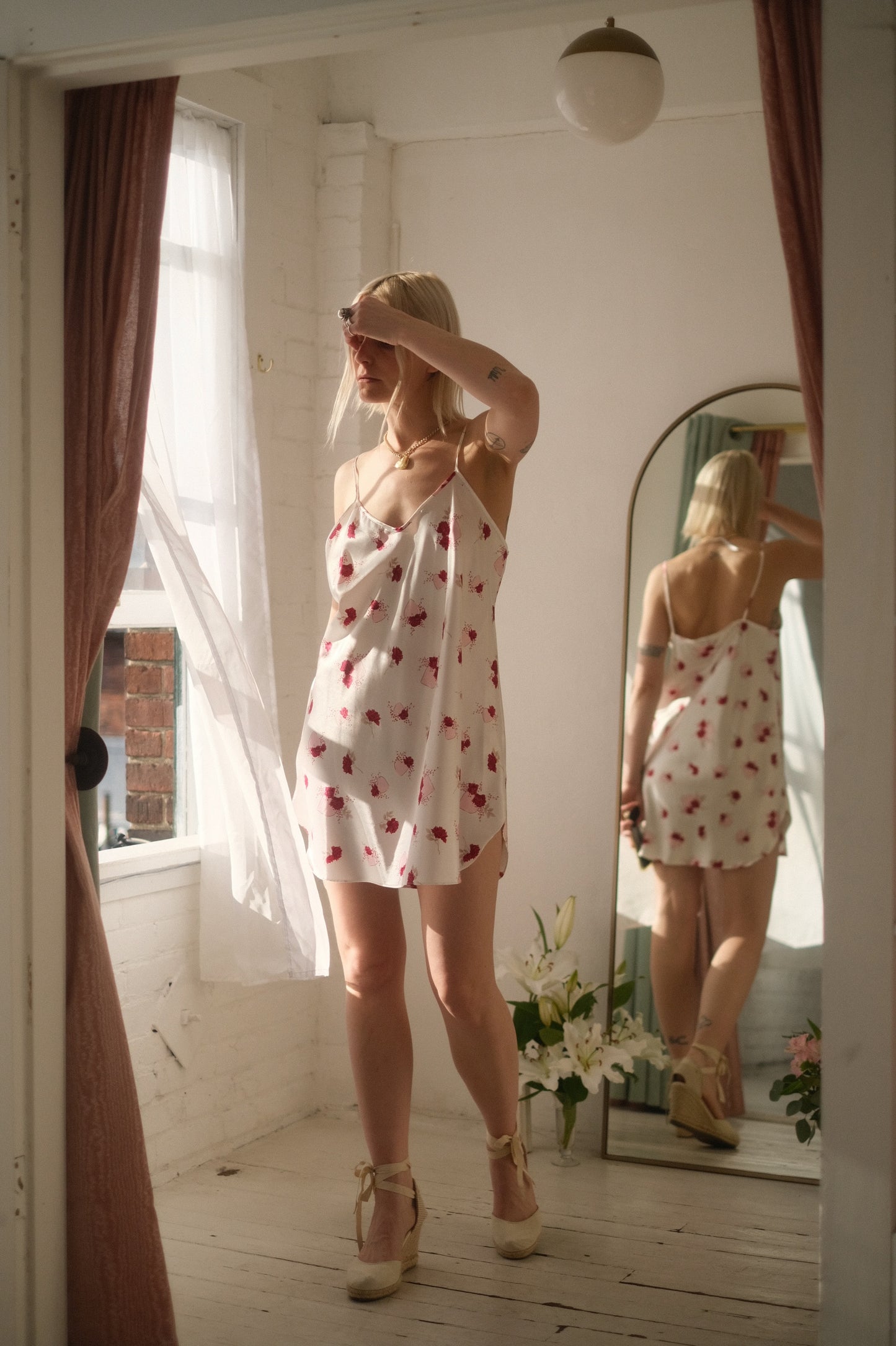 2000s Love Rose Slip Dress