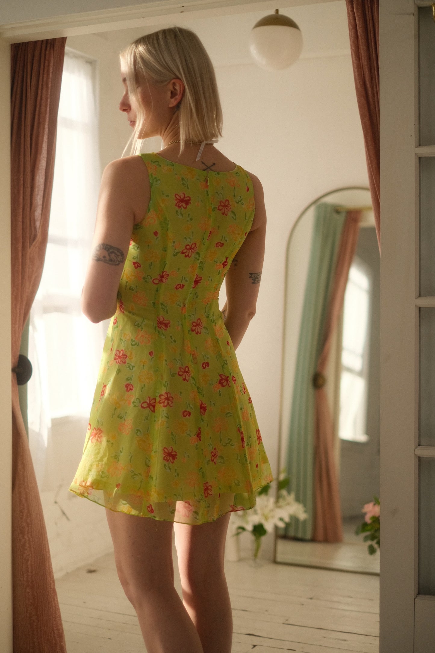 1980s Lime Fleur Mini