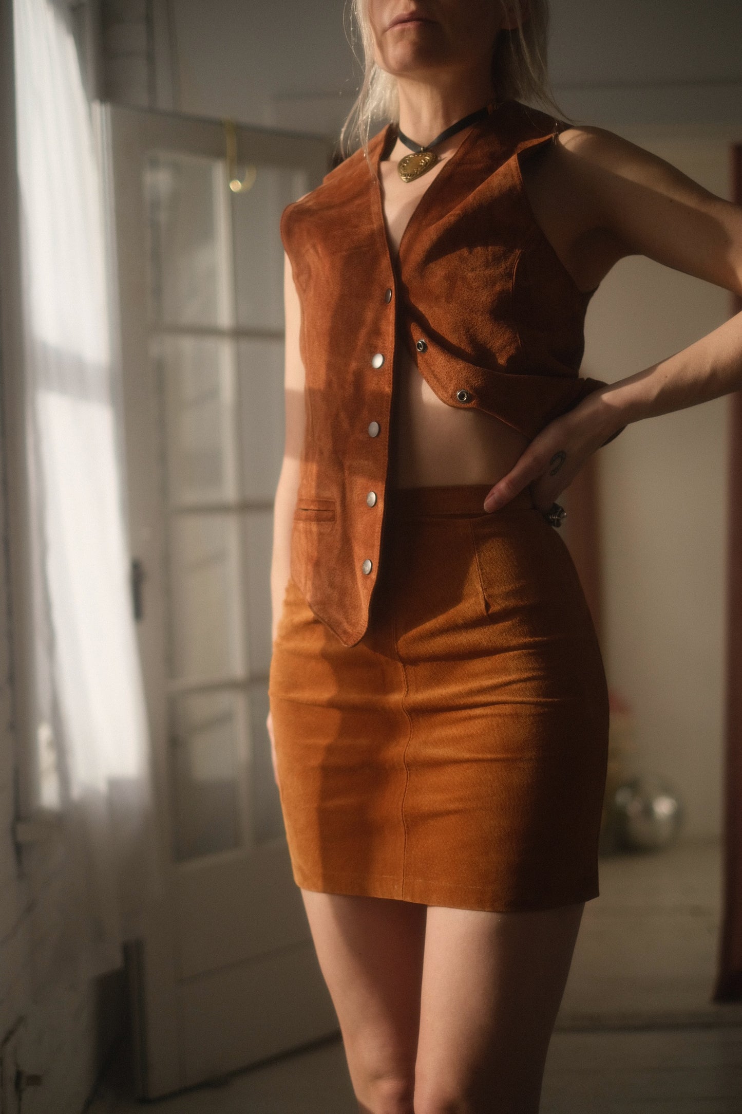 1980s Sienna Suede Skirt