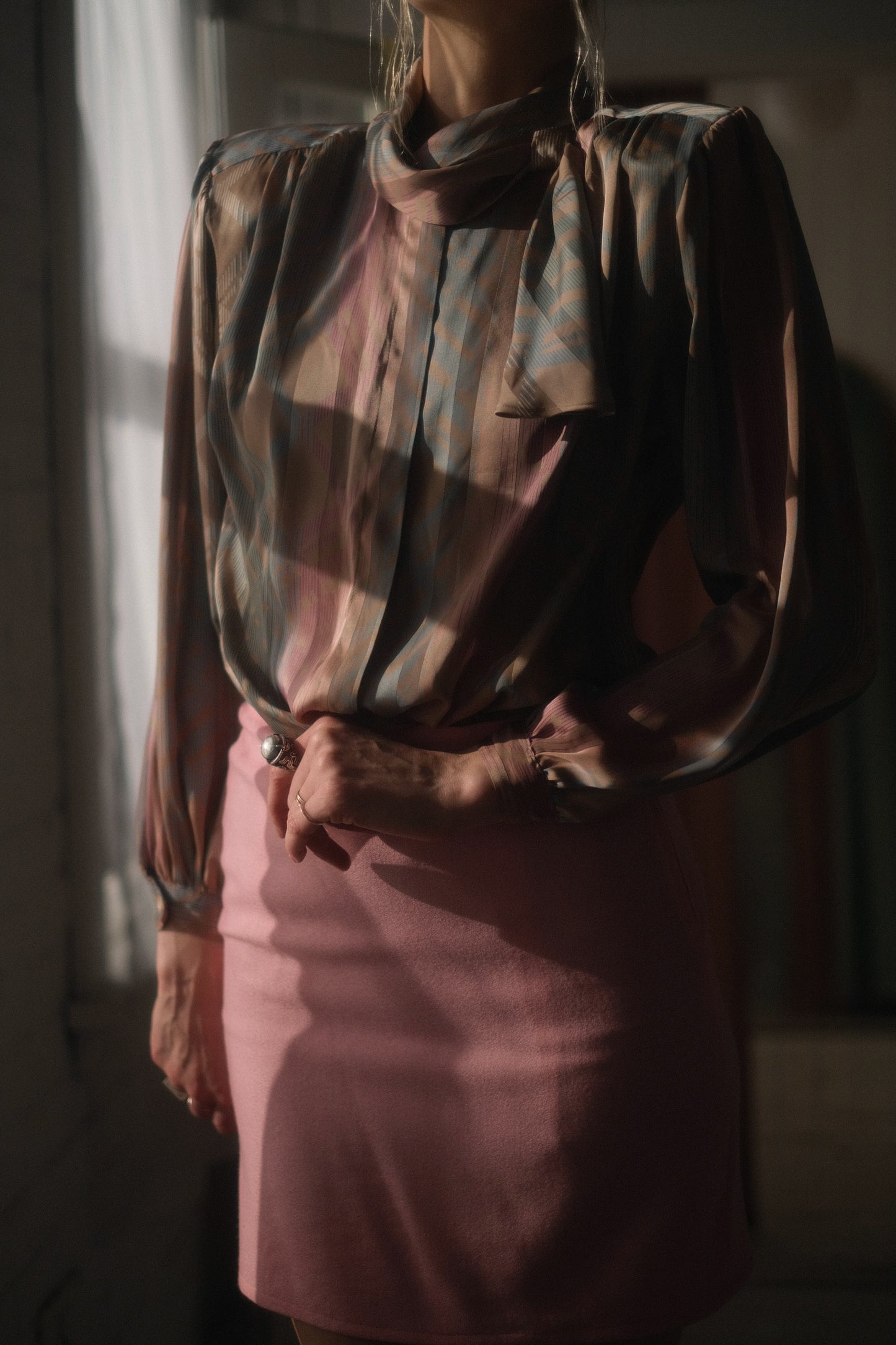1970s Dusk Bow Blouse