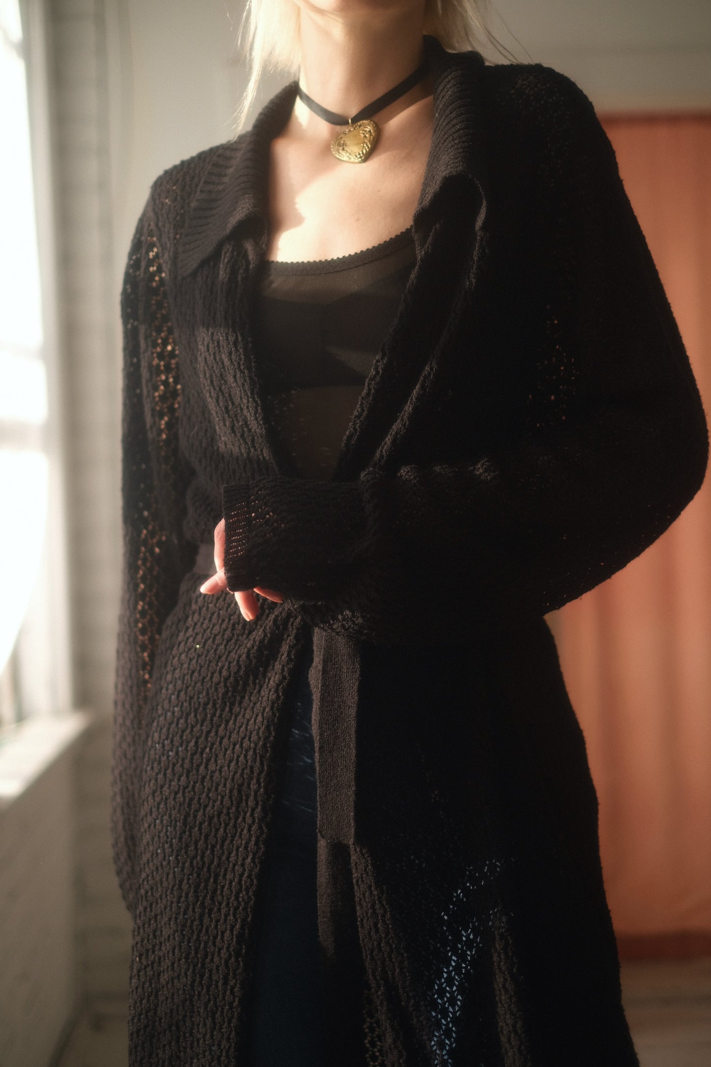 2000s Crochet Maxi Cardigan