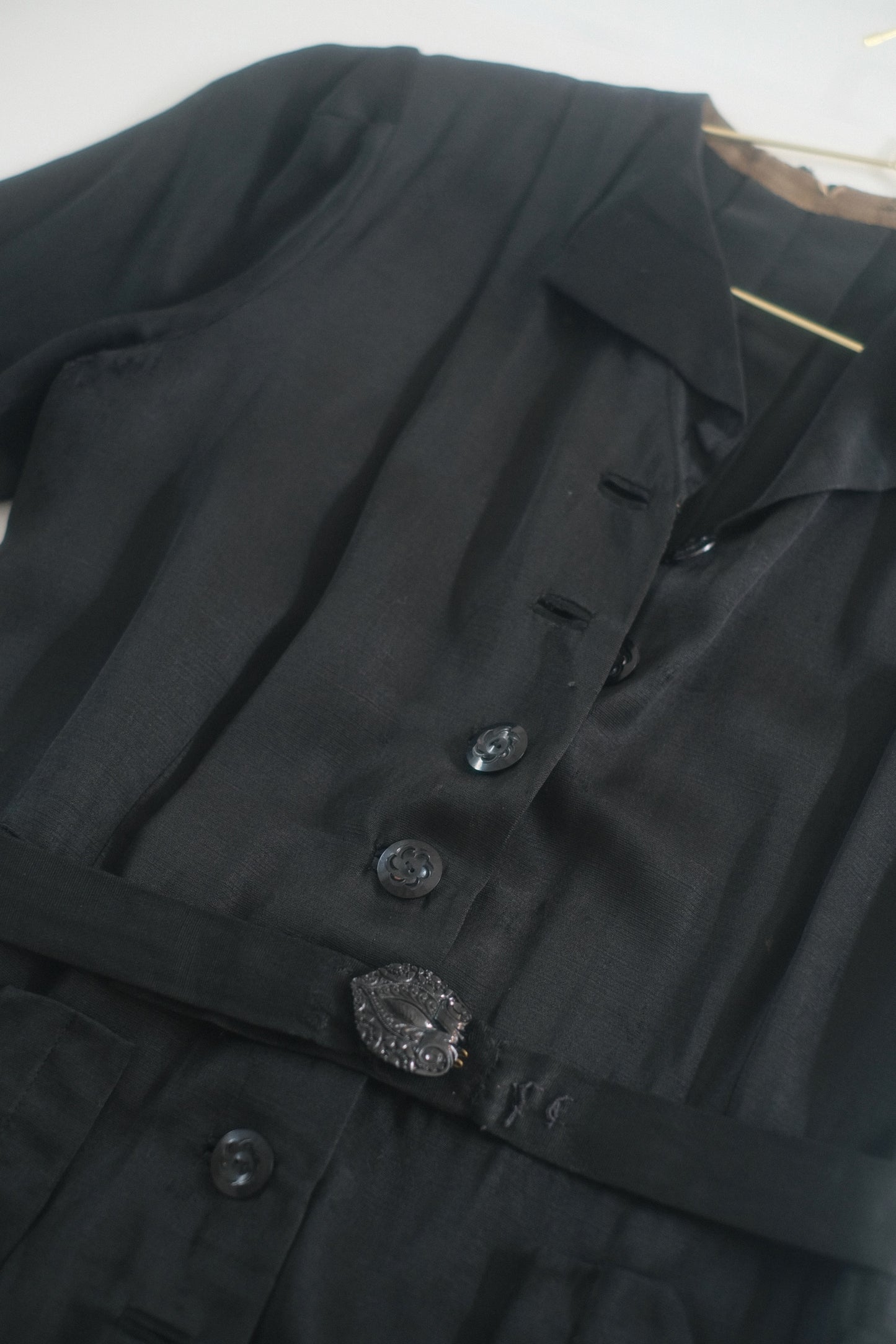1930s Satin Button Up