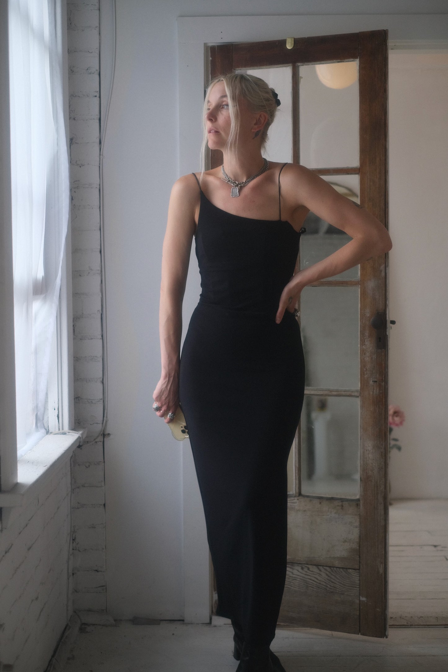 1990s Asymmetrical Maxi Dress