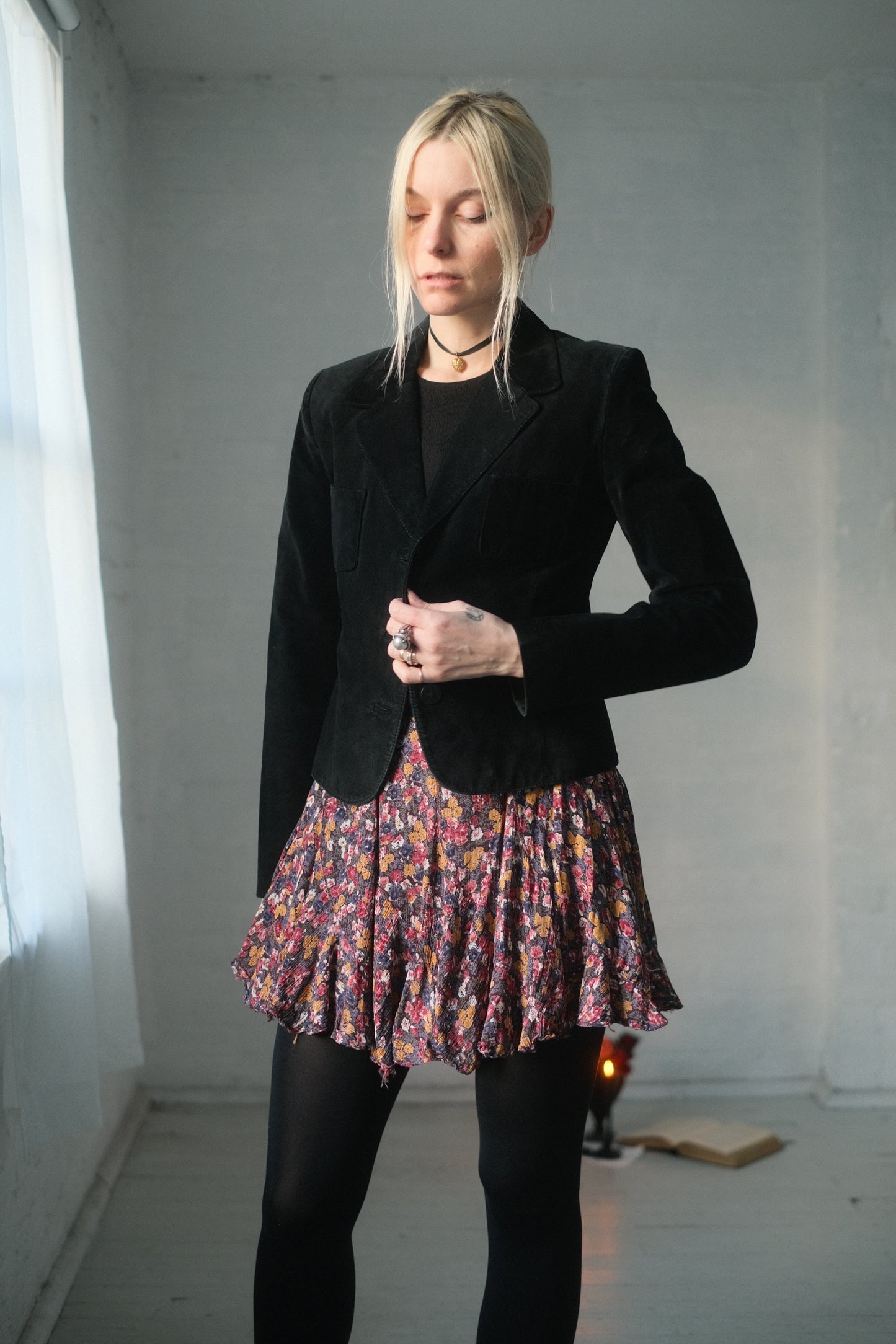 1990s Noir Suede Jacket