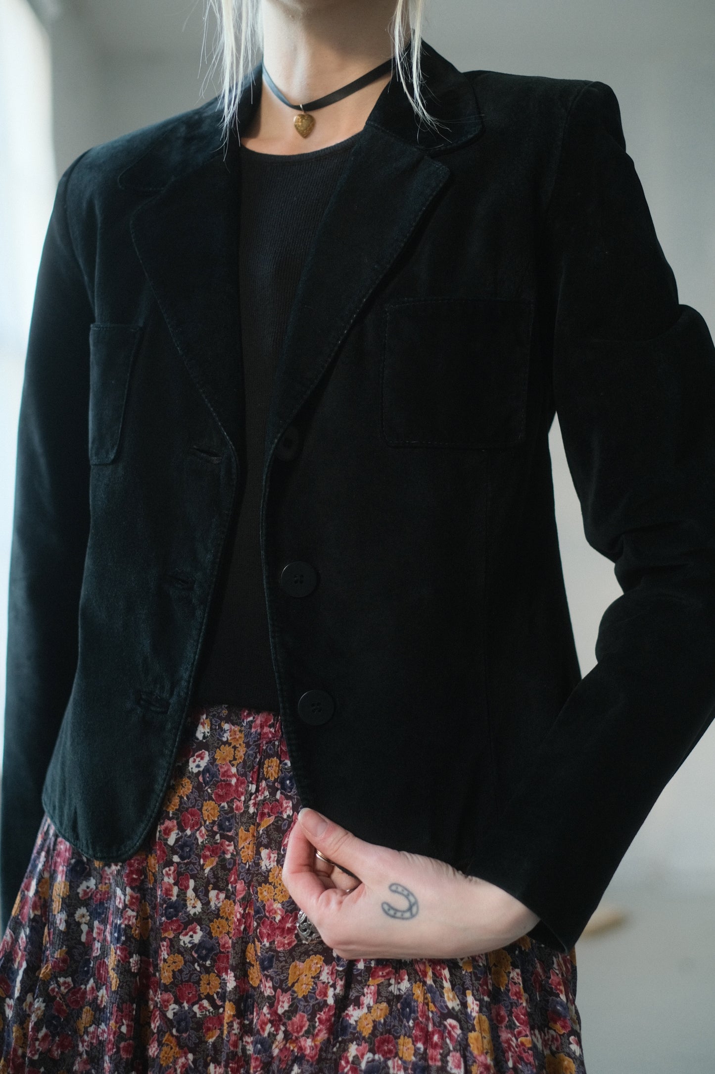 1990s Noir Suede Jacket