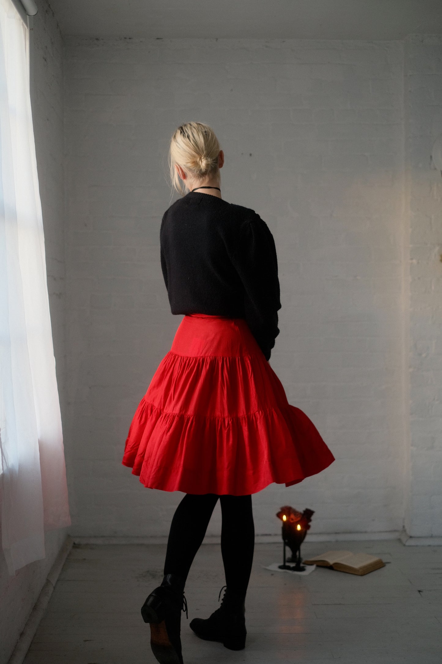 1960s Ruby Tiered Skirt