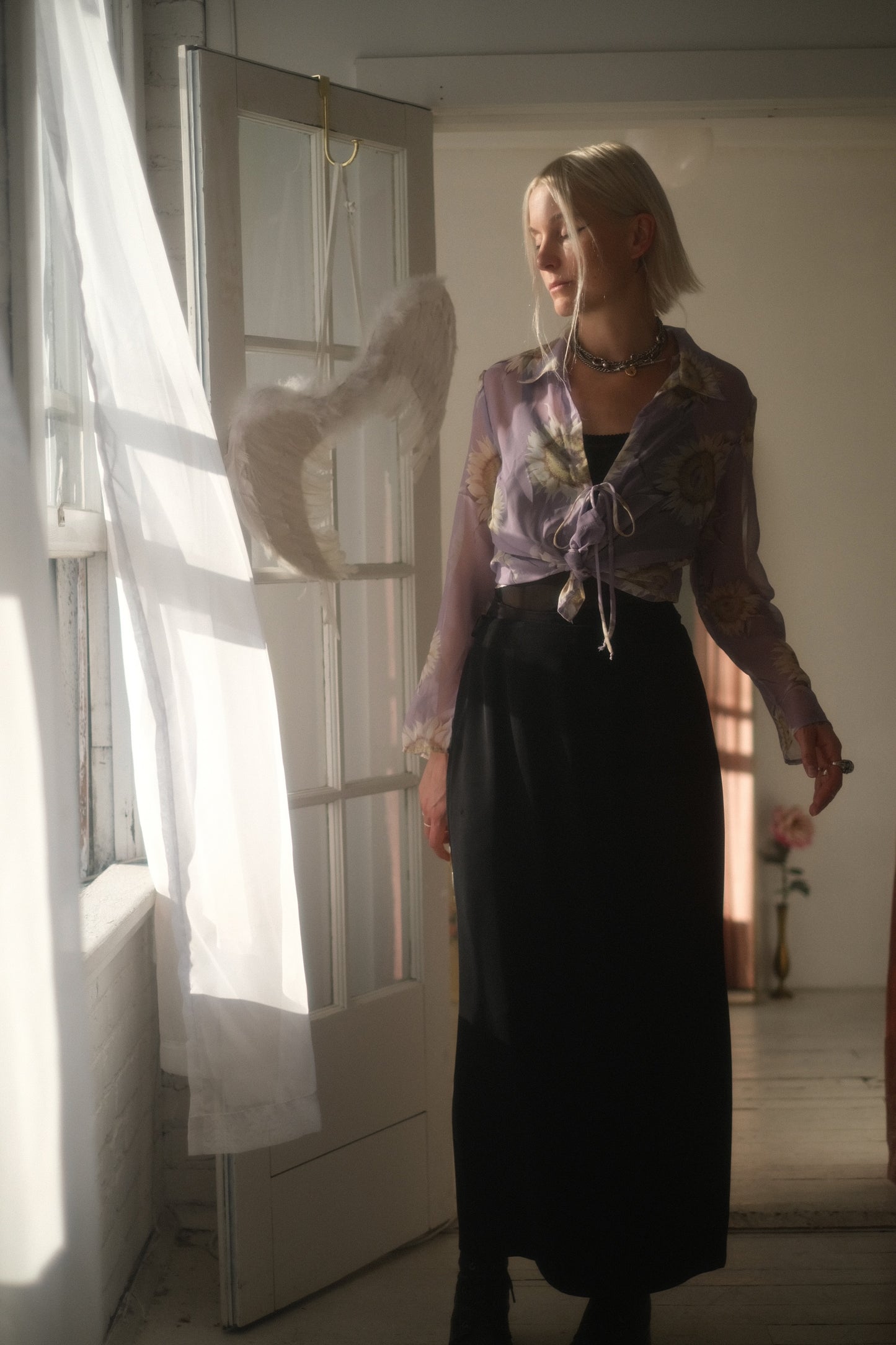 1990s Noir Maxi Skirt