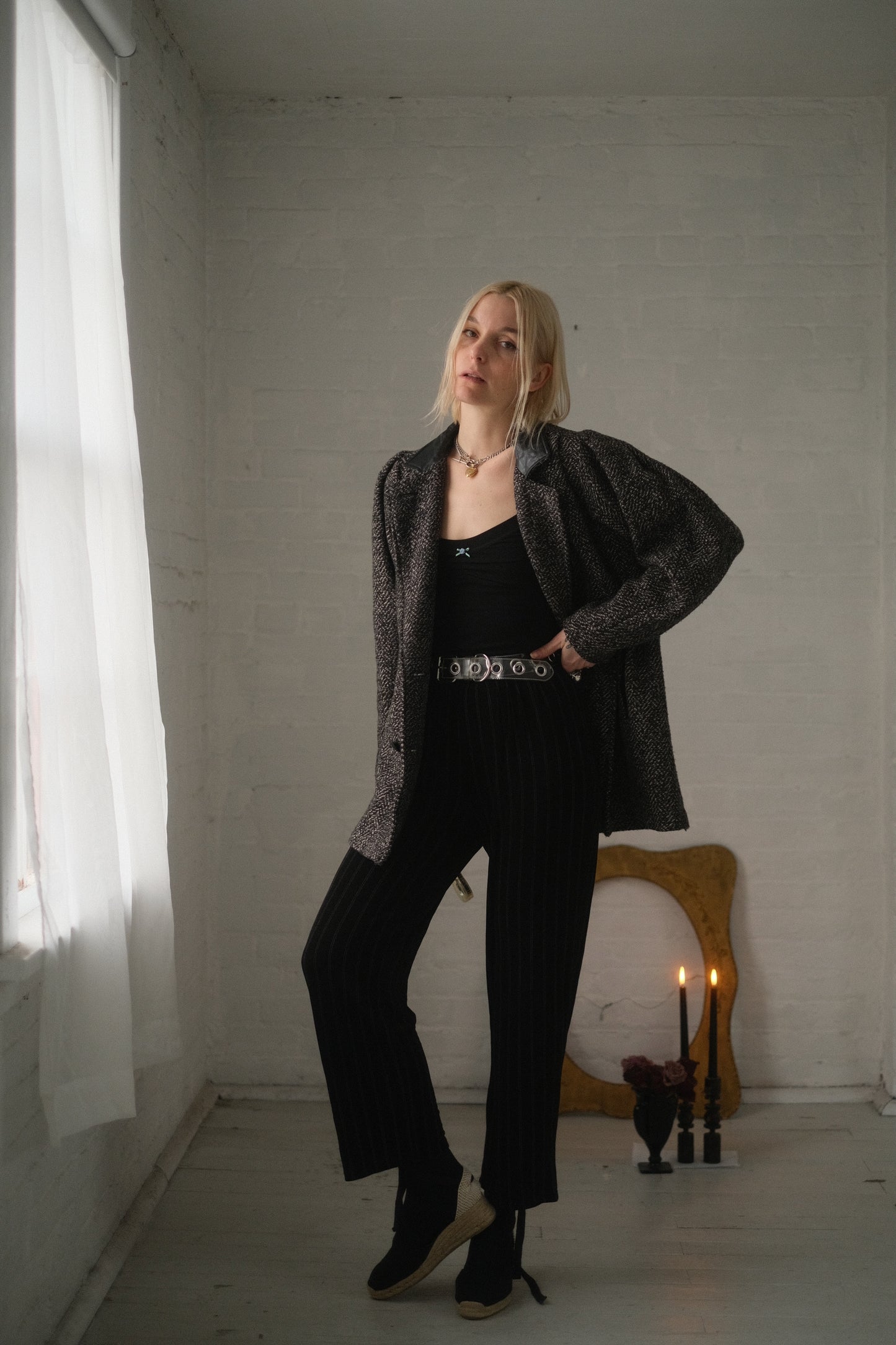 1980s Puff Sleeve Wool Coat