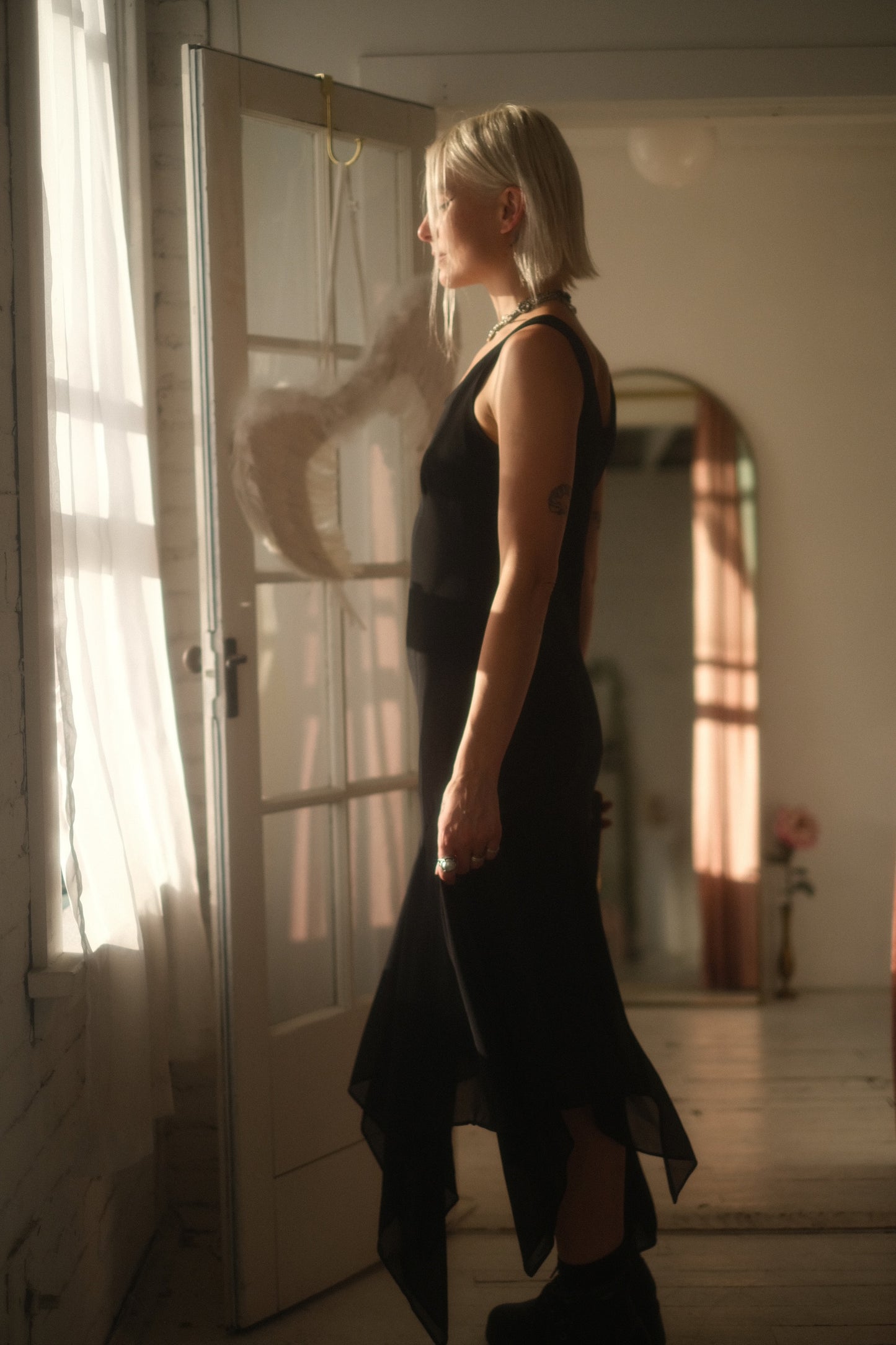1990s Ruffled Dress