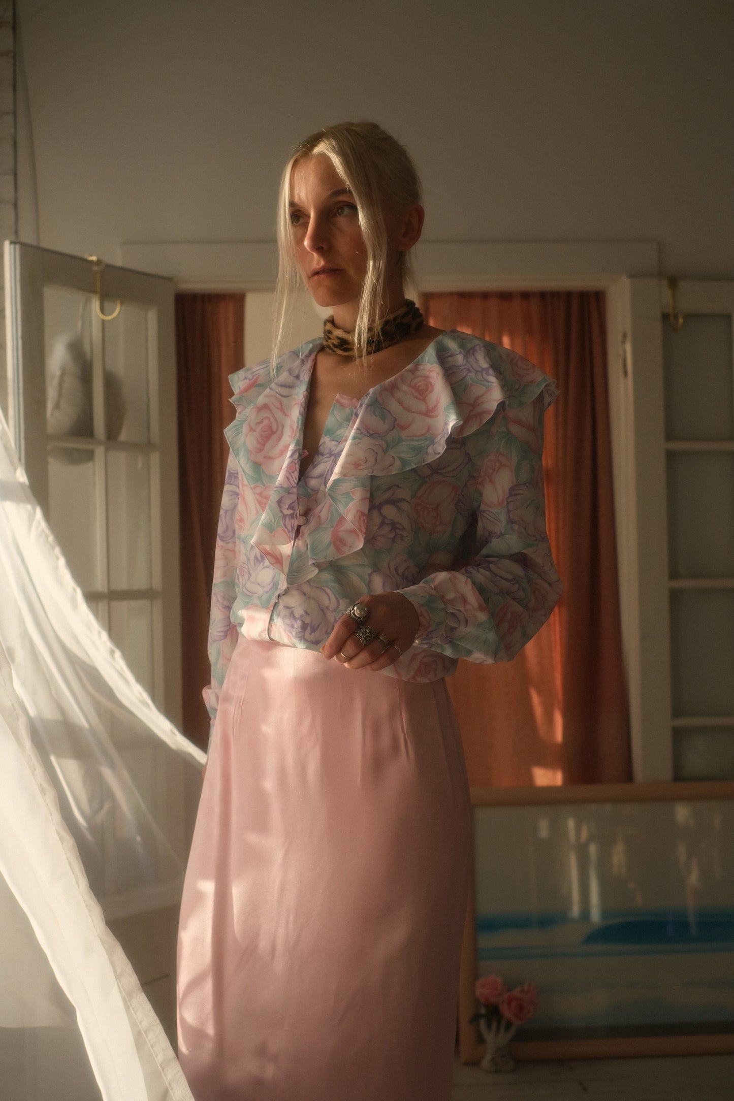 1980s Pastel Paradise Blouse