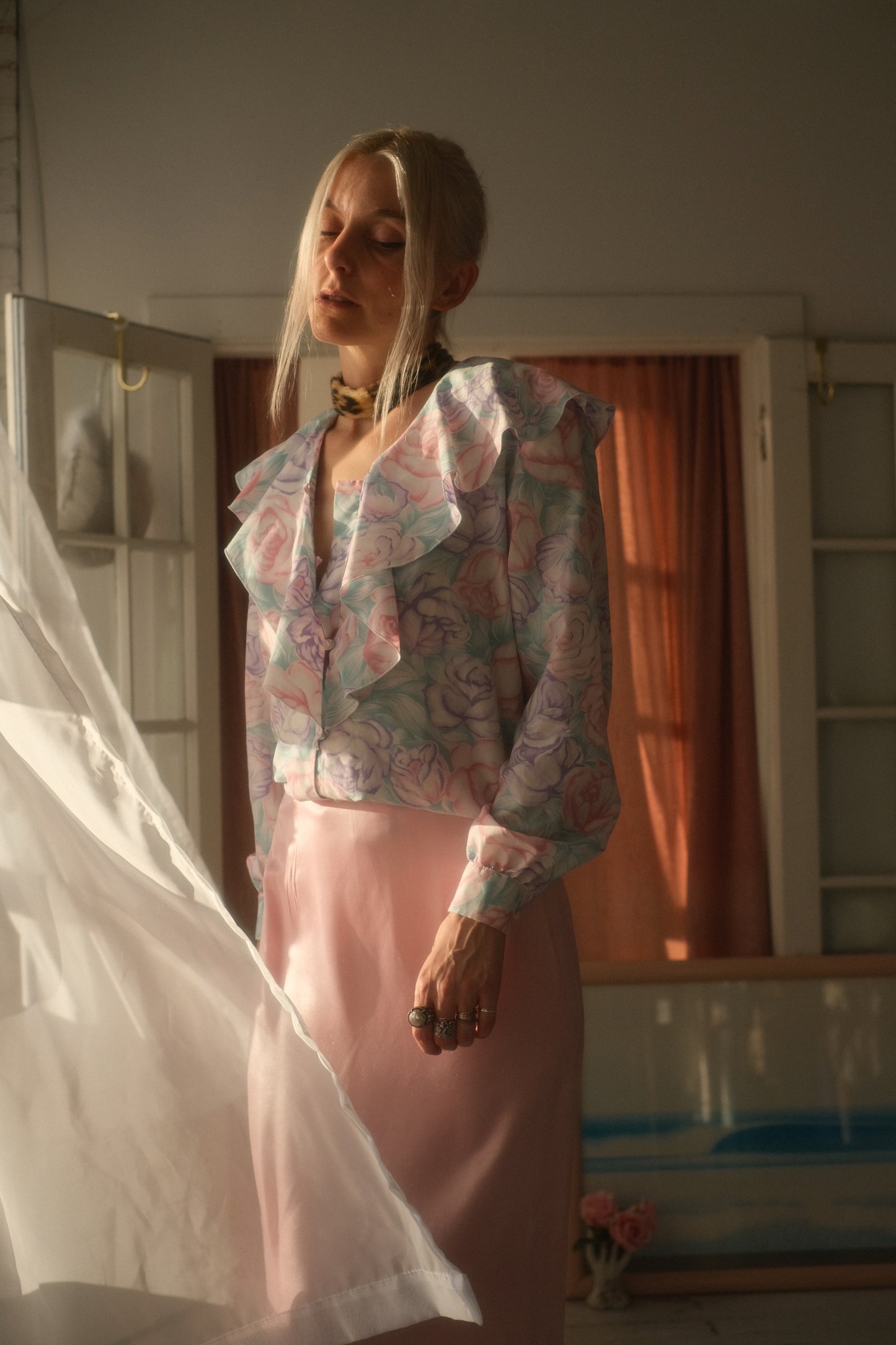 1980s Pastel Paradise Blouse