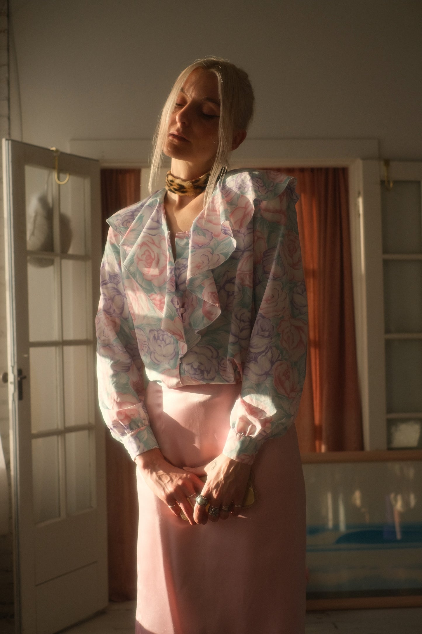 1980s Pastel Paradise Blouse