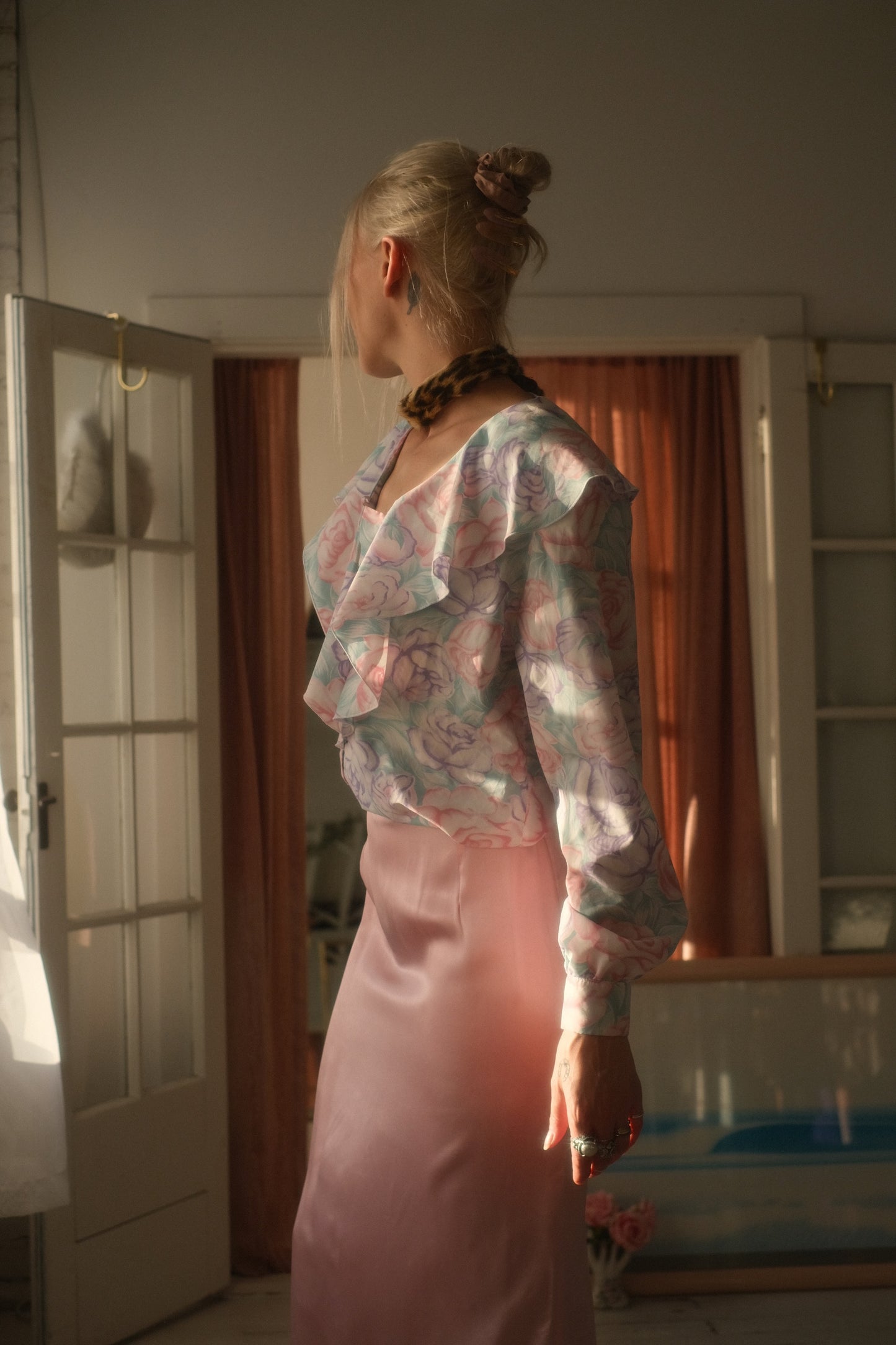 1980s Pastel Paradise Blouse