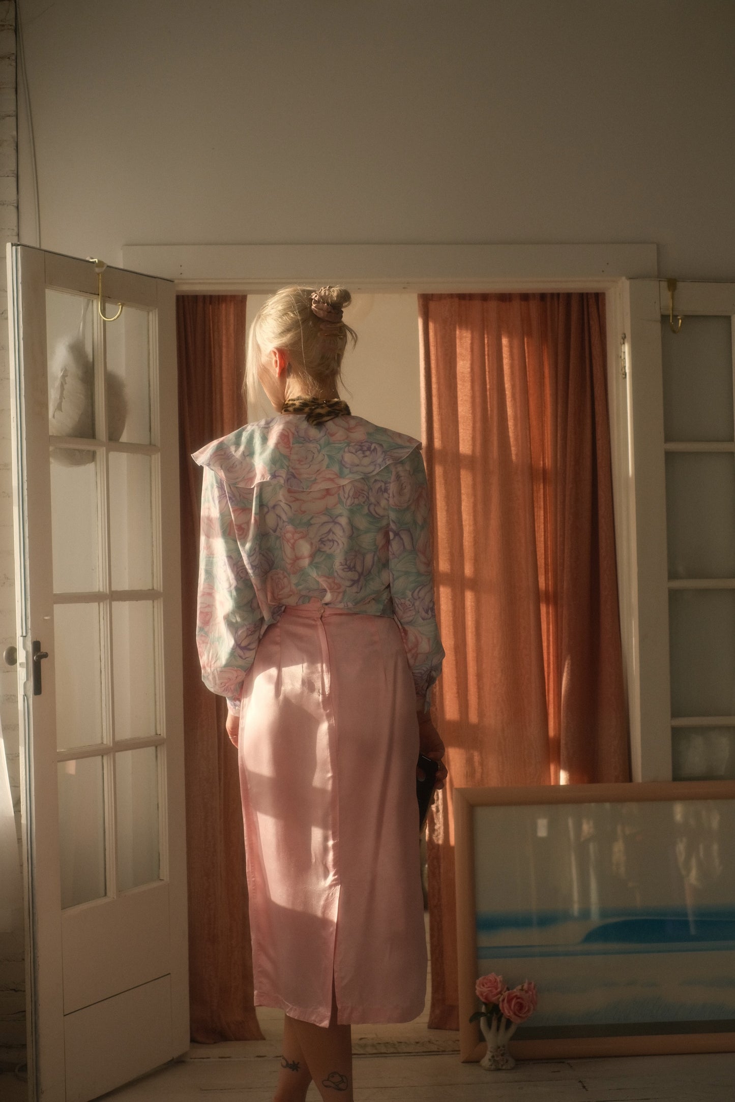 1980s Petal Satin Skirt