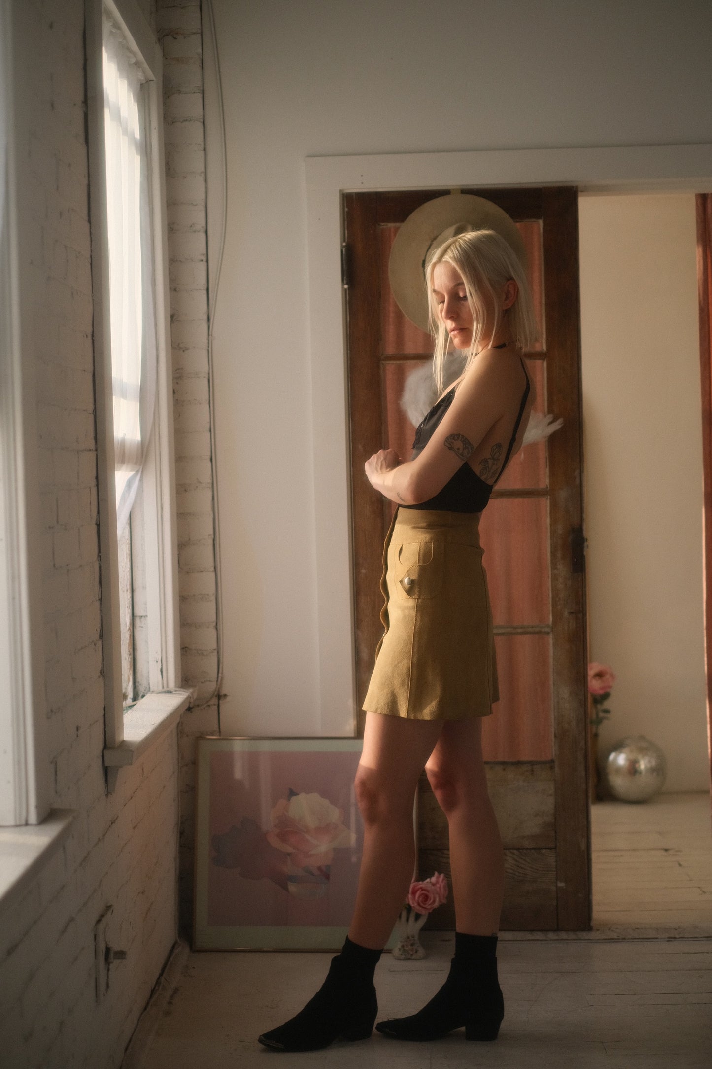 1960s Suede Snap Skirt