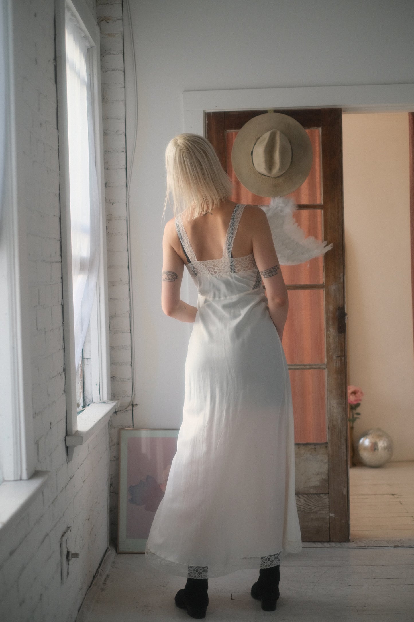 1940s Ivory Slip Gown