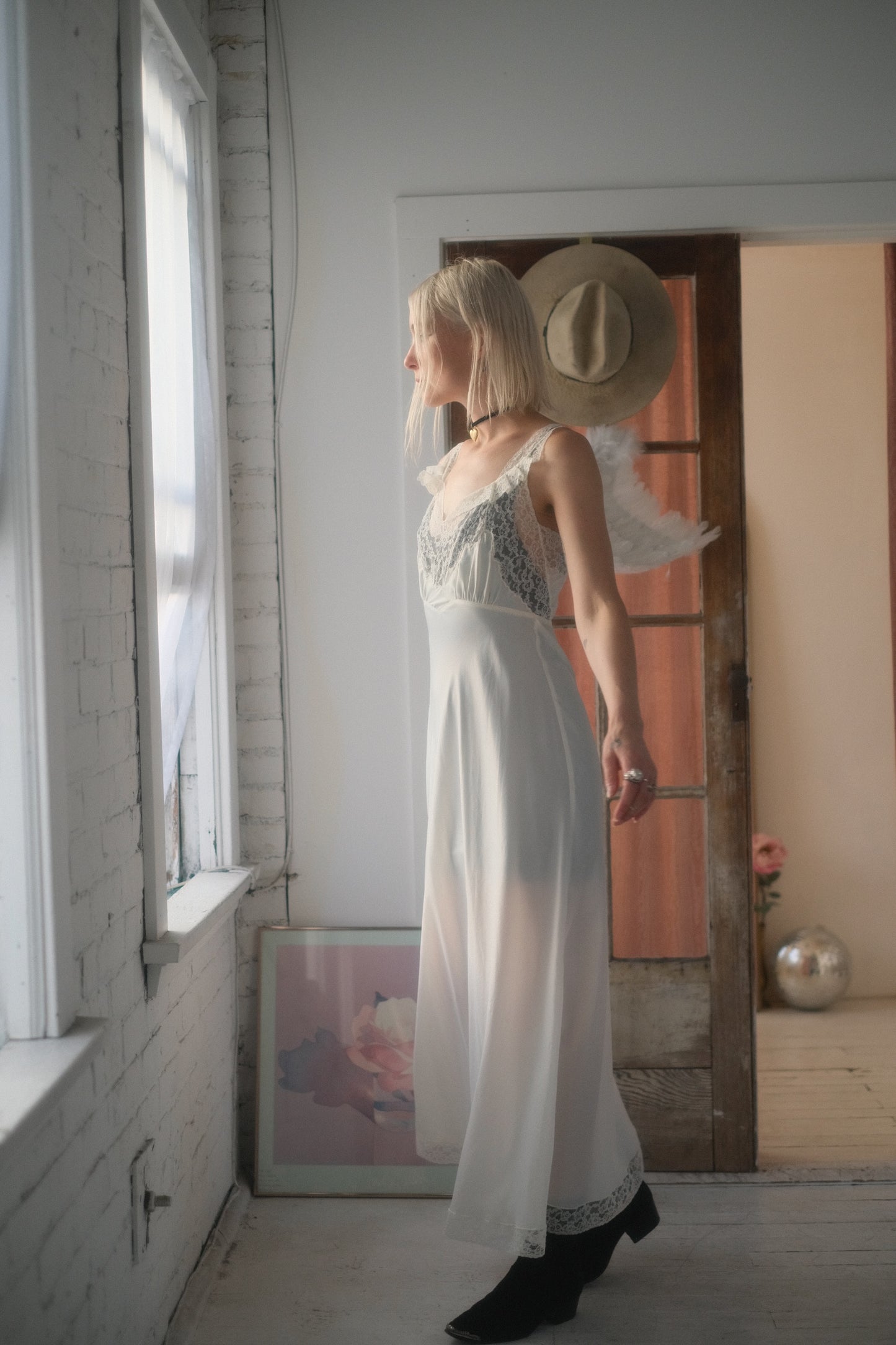 1940s Ivory Slip Gown