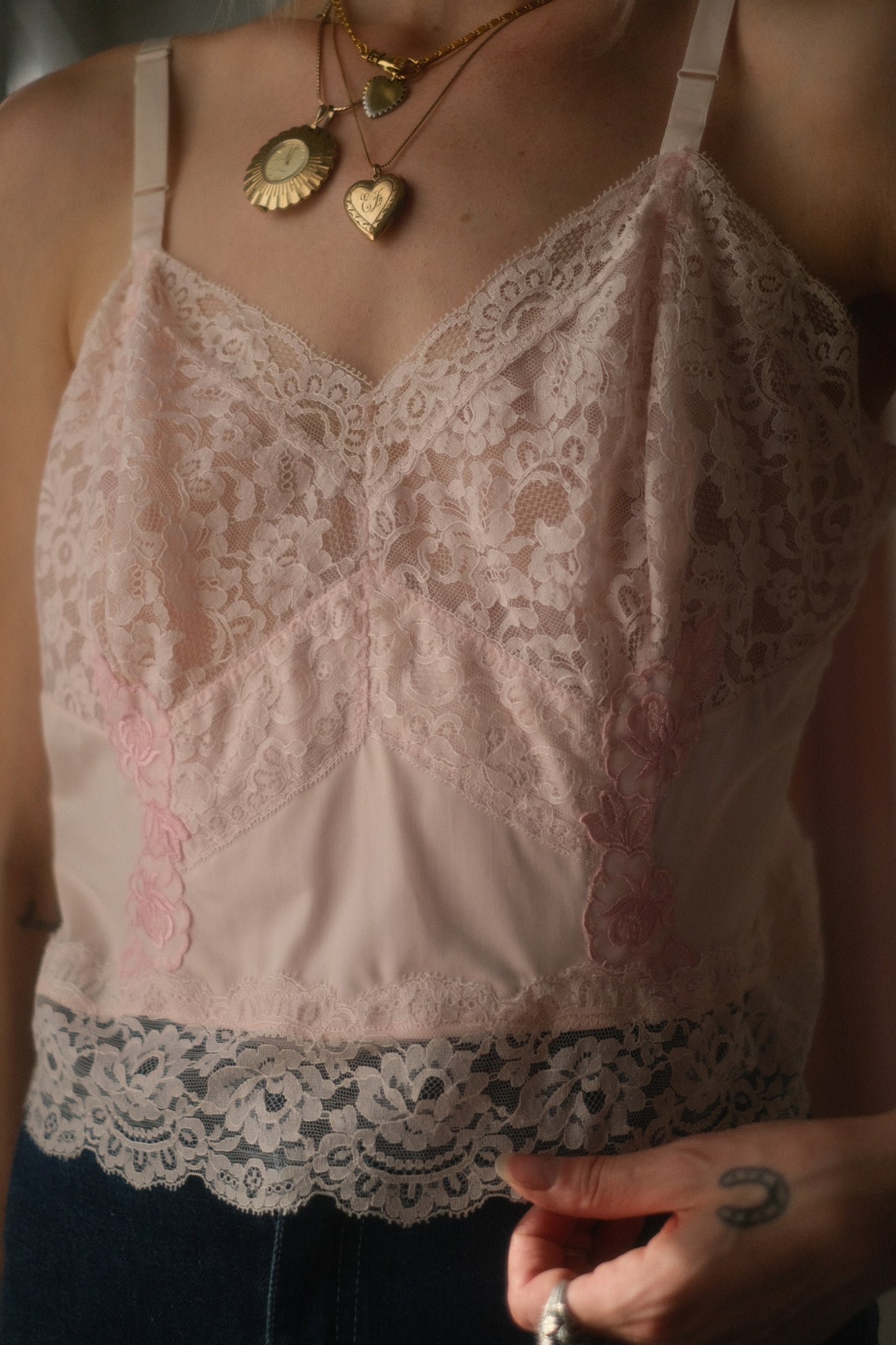 1960s Blush Lace Cami
