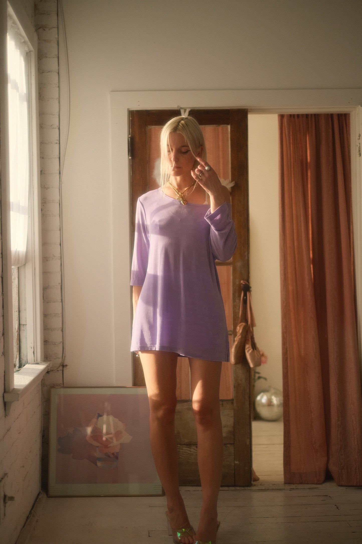 1990s Slinky Violet Long Sleeve