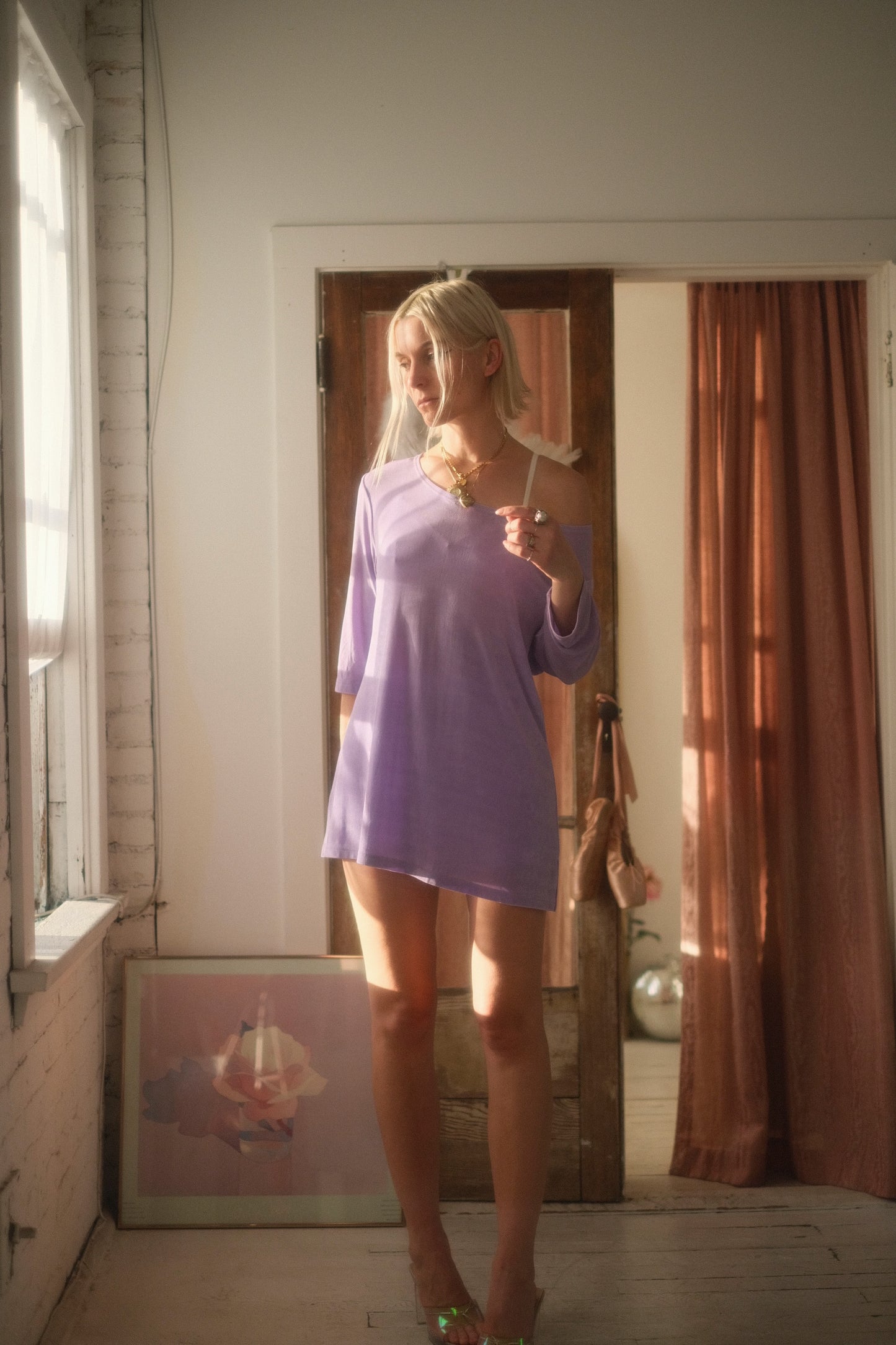 1990s Slinky Violet Long Sleeve