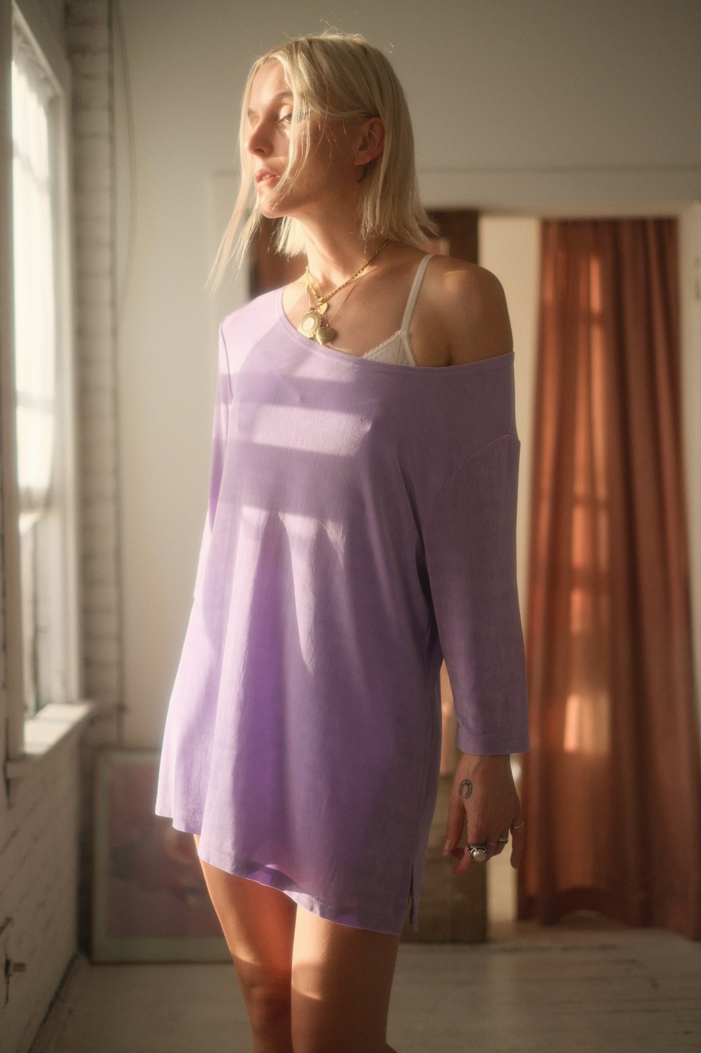 1990s Slinky Violet Long Sleeve
