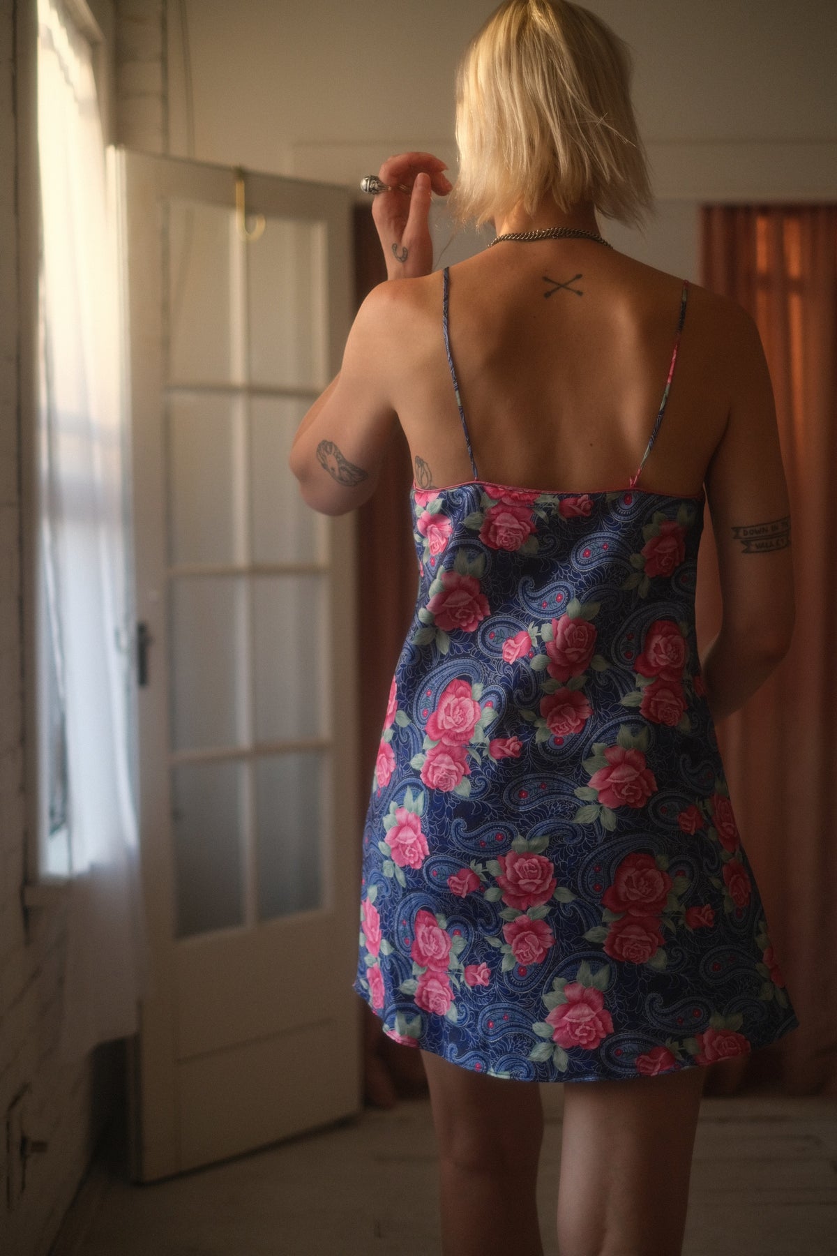 1990s Paisley Rose Slip