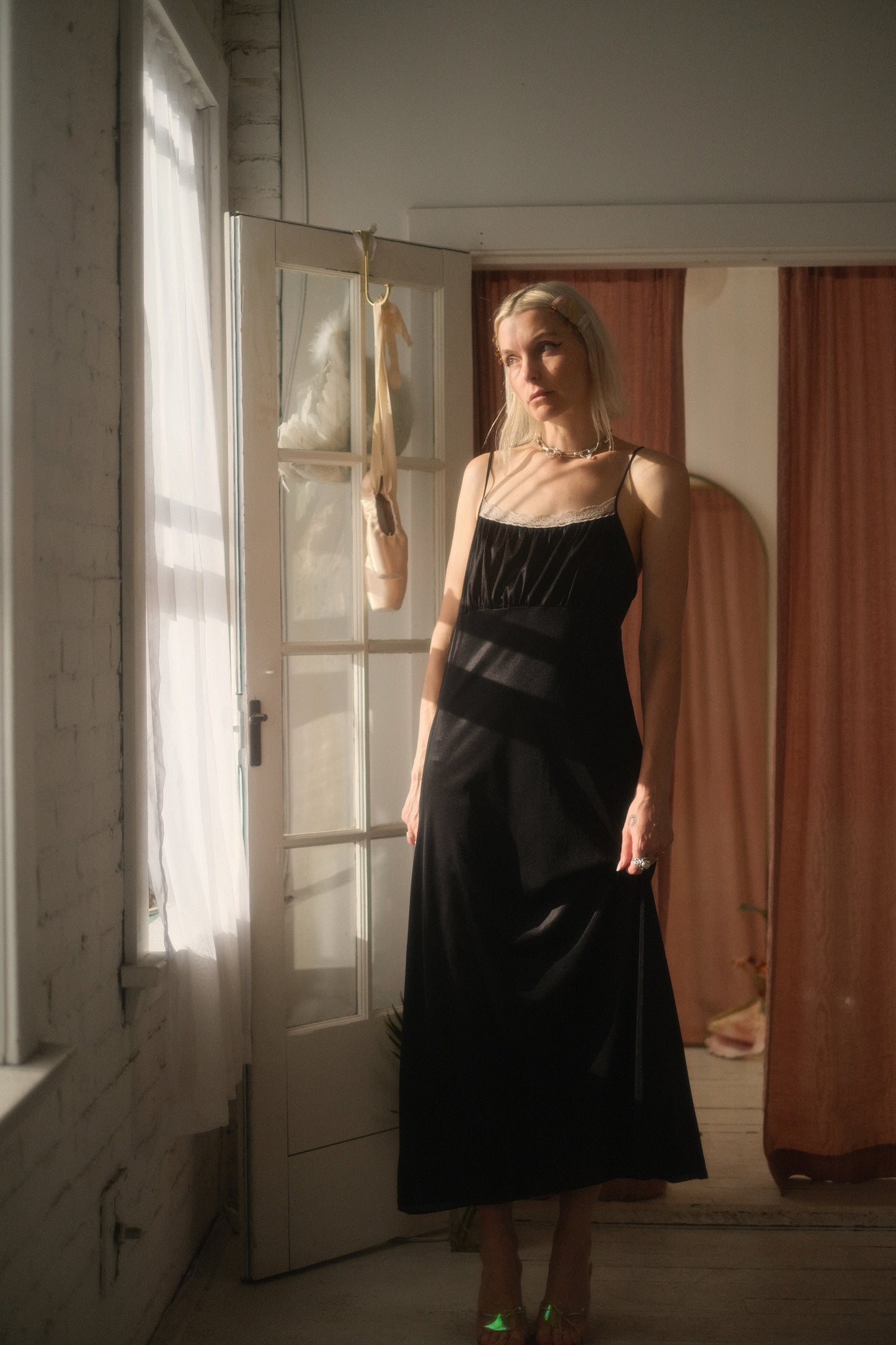 1970s Noir Lounge Gown