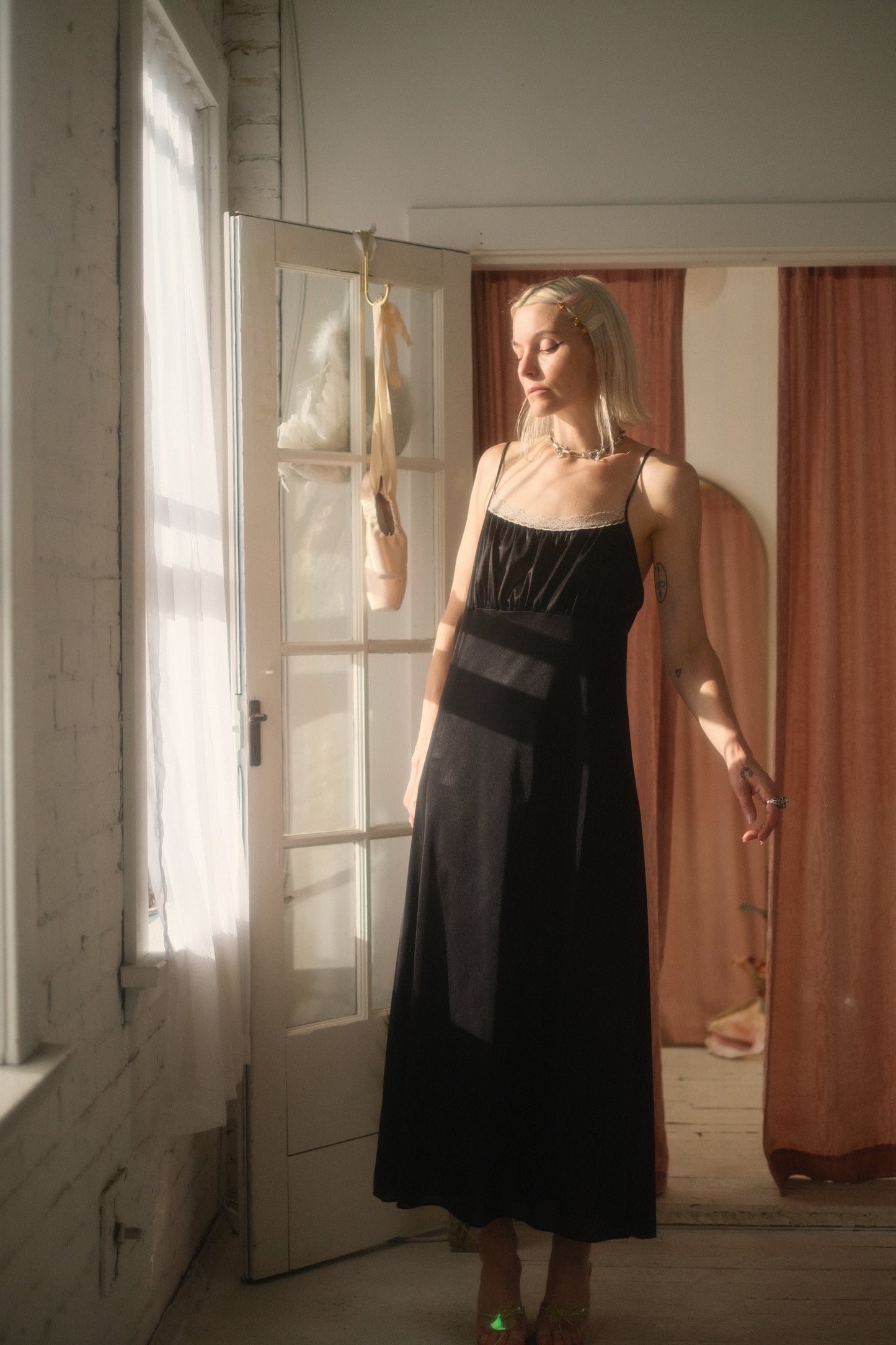 1970s Noir Lounge Gown