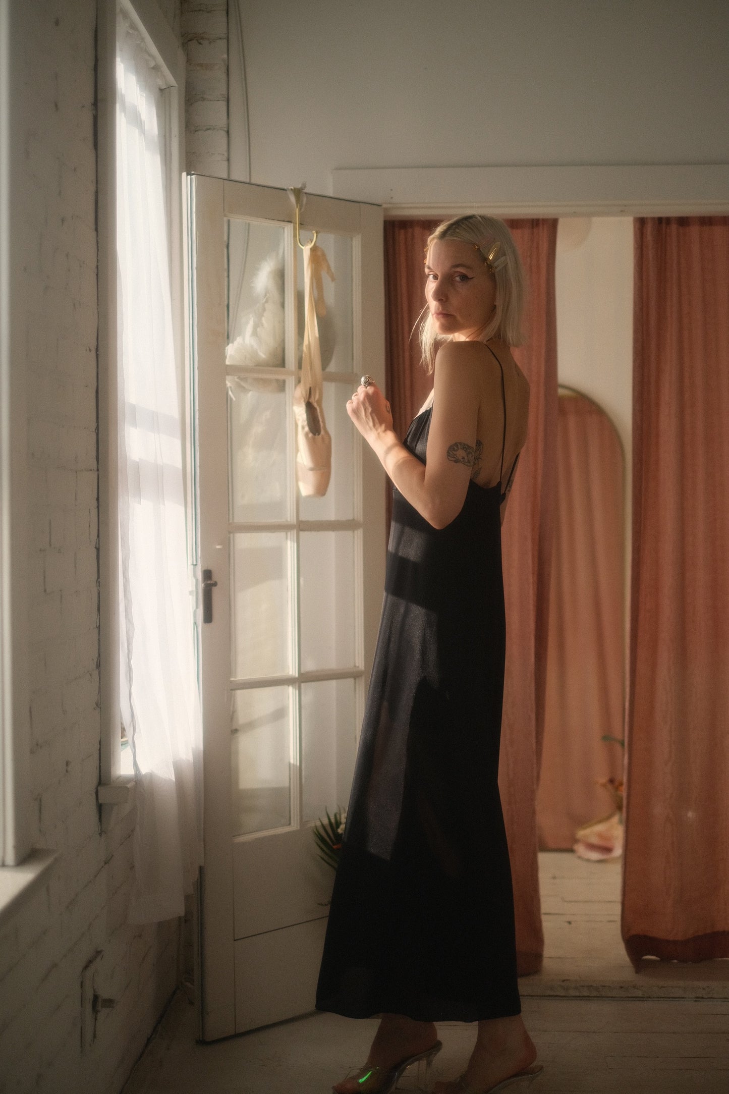 1970s Noir Lounge Gown