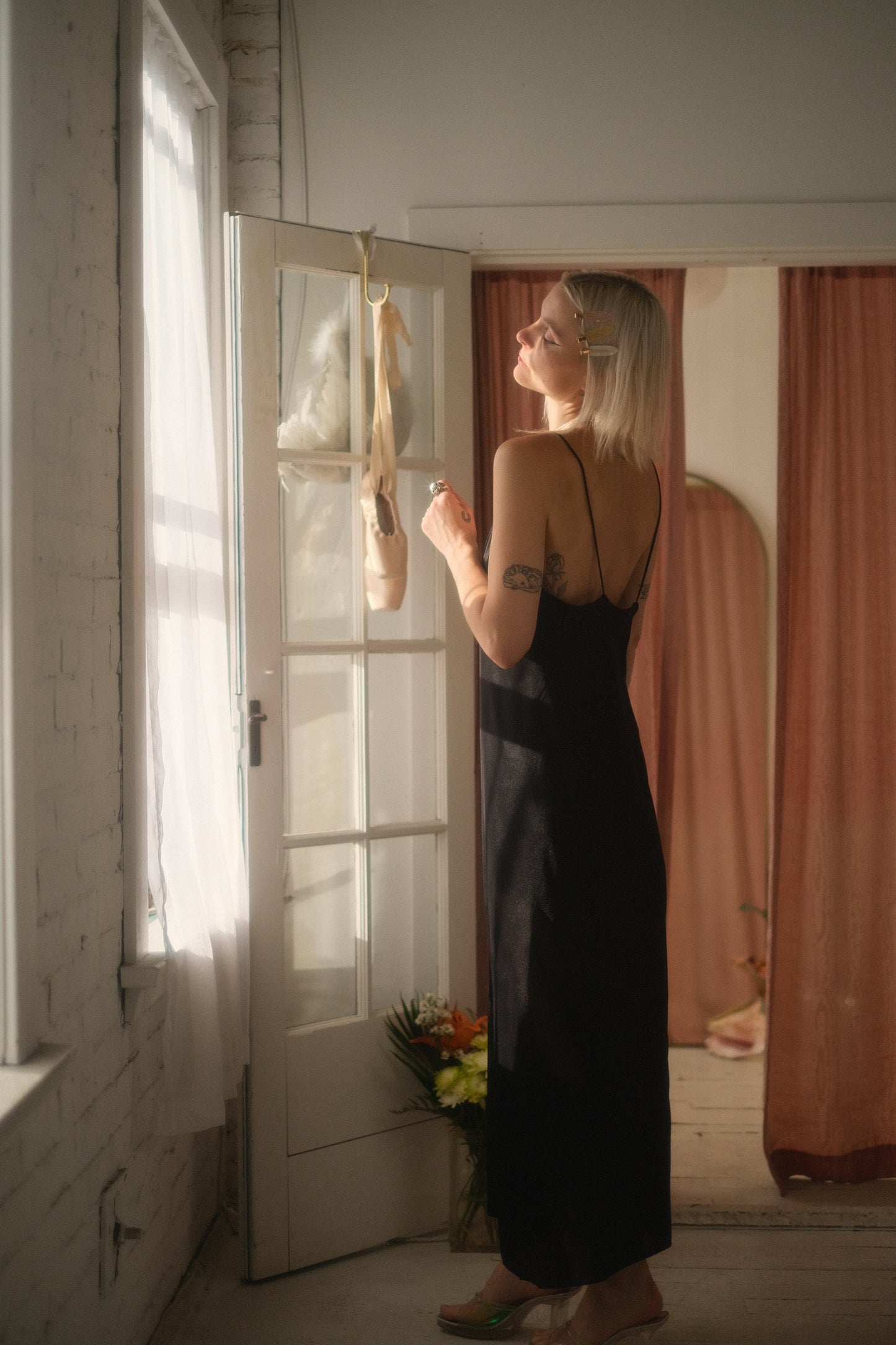 1970s Noir Lounge Gown