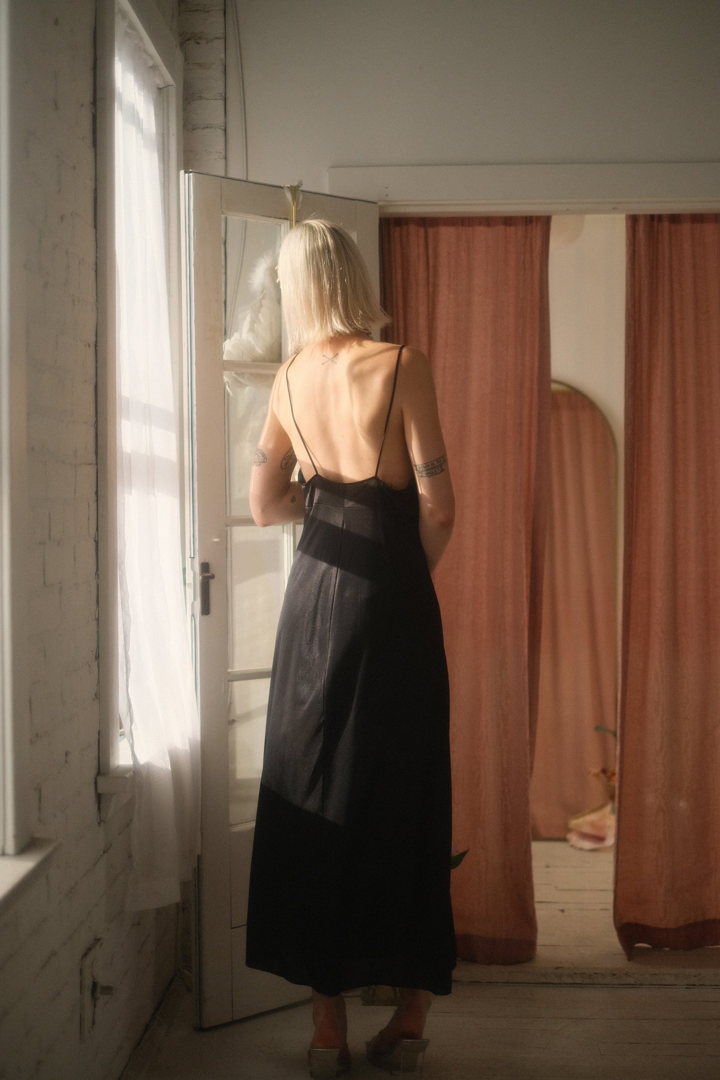 1970s Noir Lounge Gown