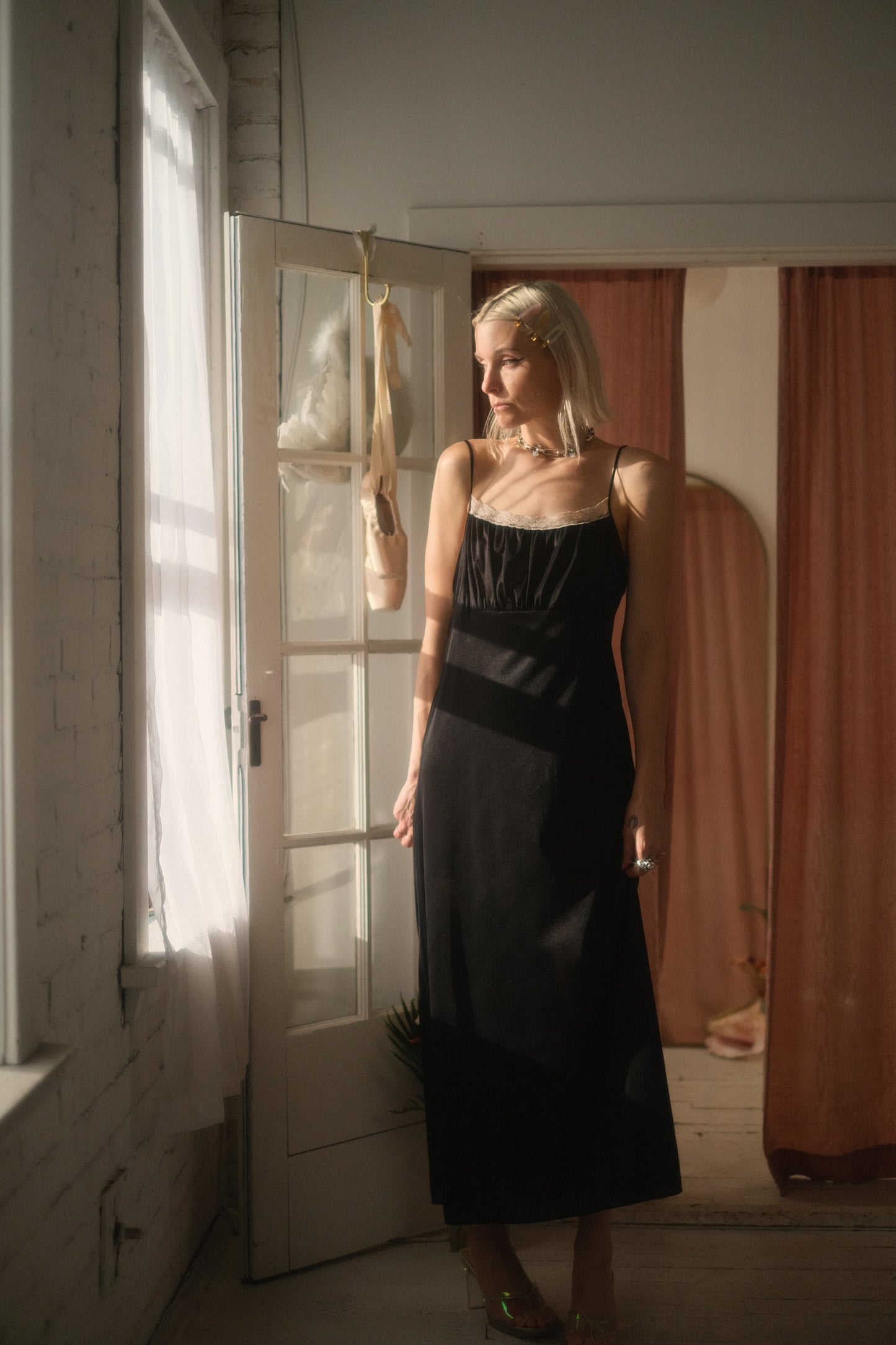 1970s Noir Lounge Gown