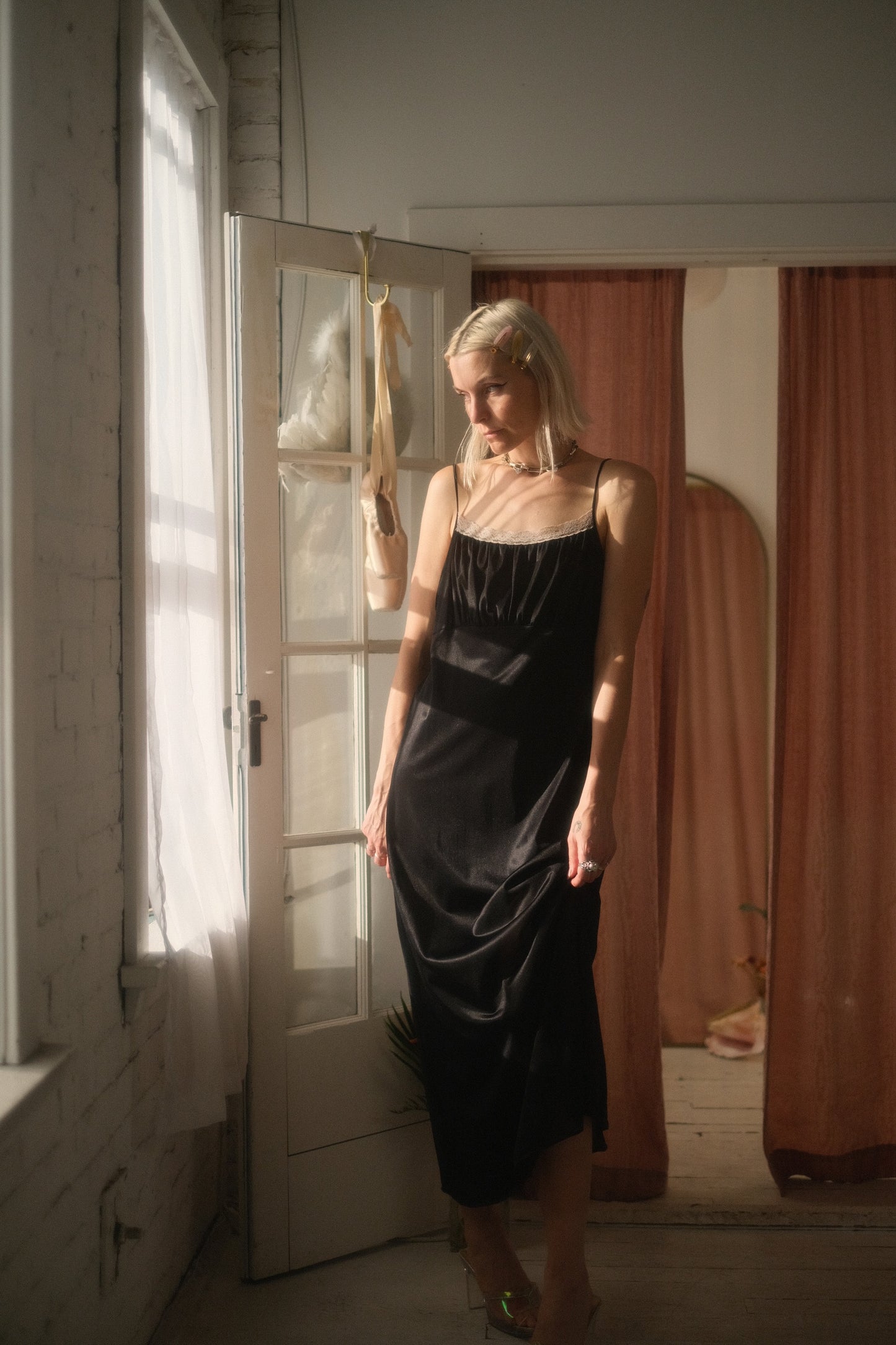 1970s Noir Lounge Gown