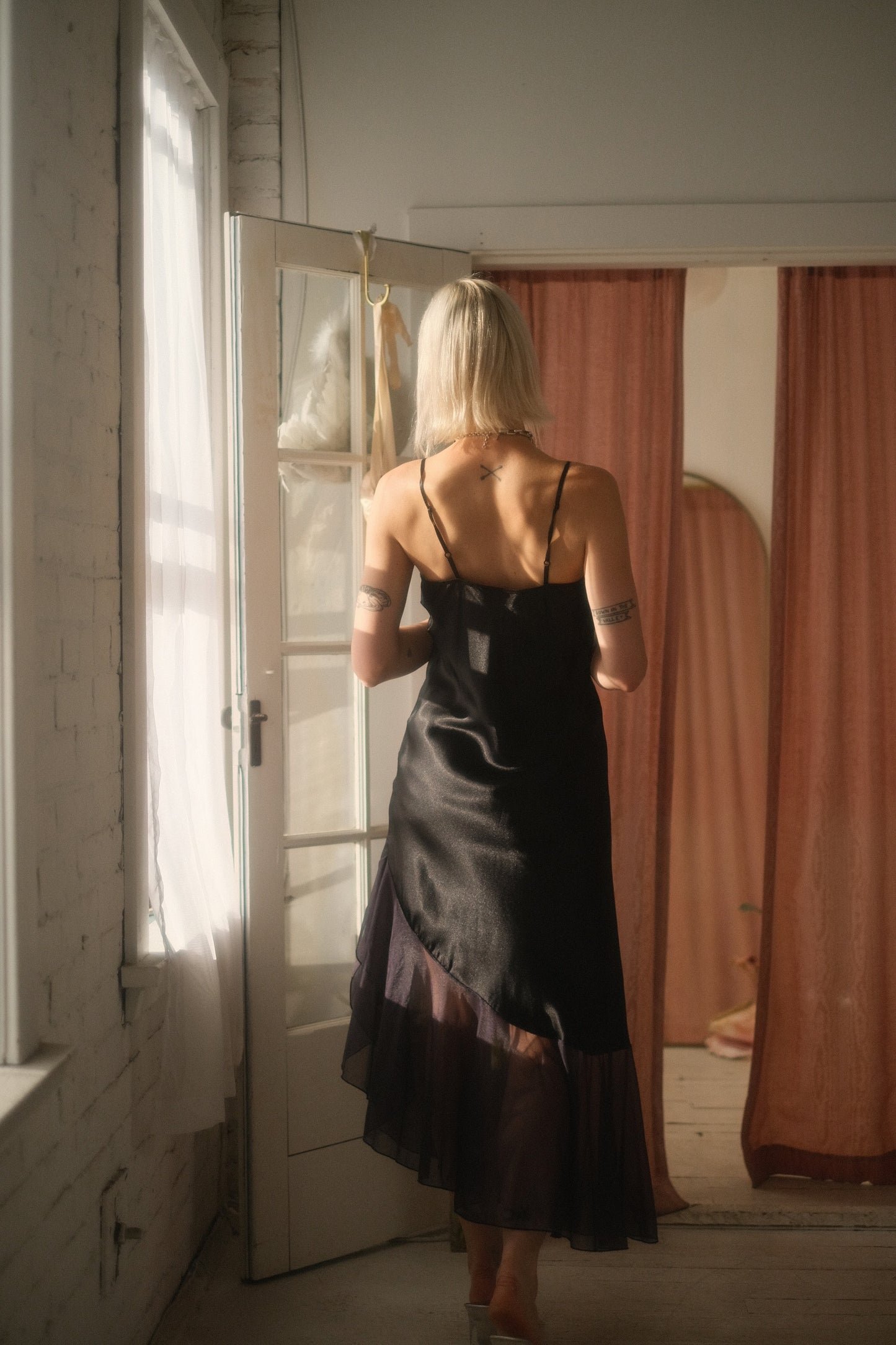 1980s Draped Slip Dress