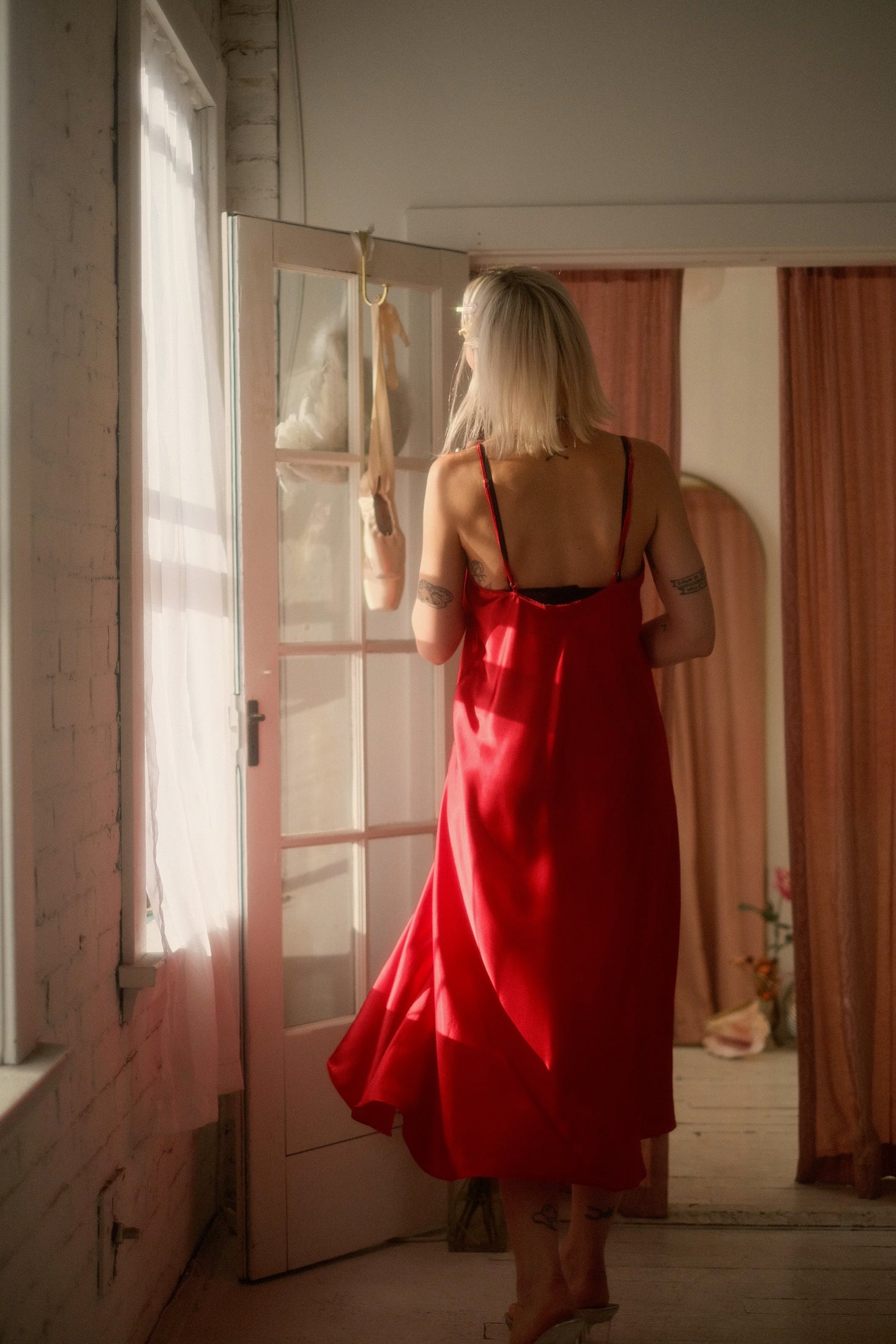 1990s Rose Slip Gown