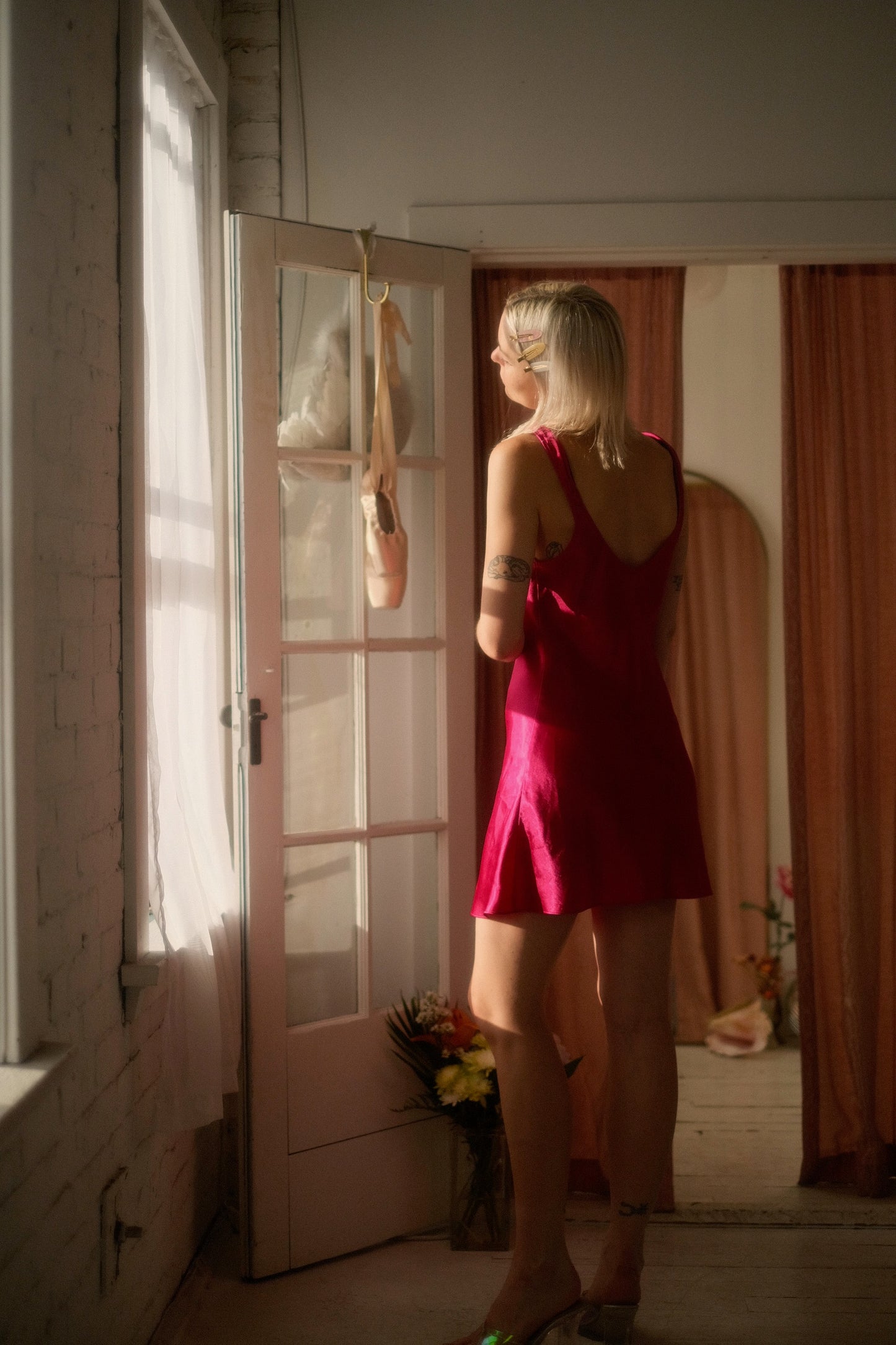 1990s Magenta Slip Dress