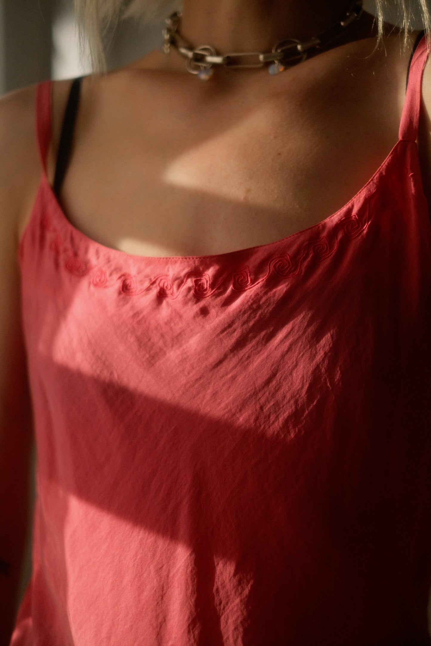 1990s Flamingo Silk Slip