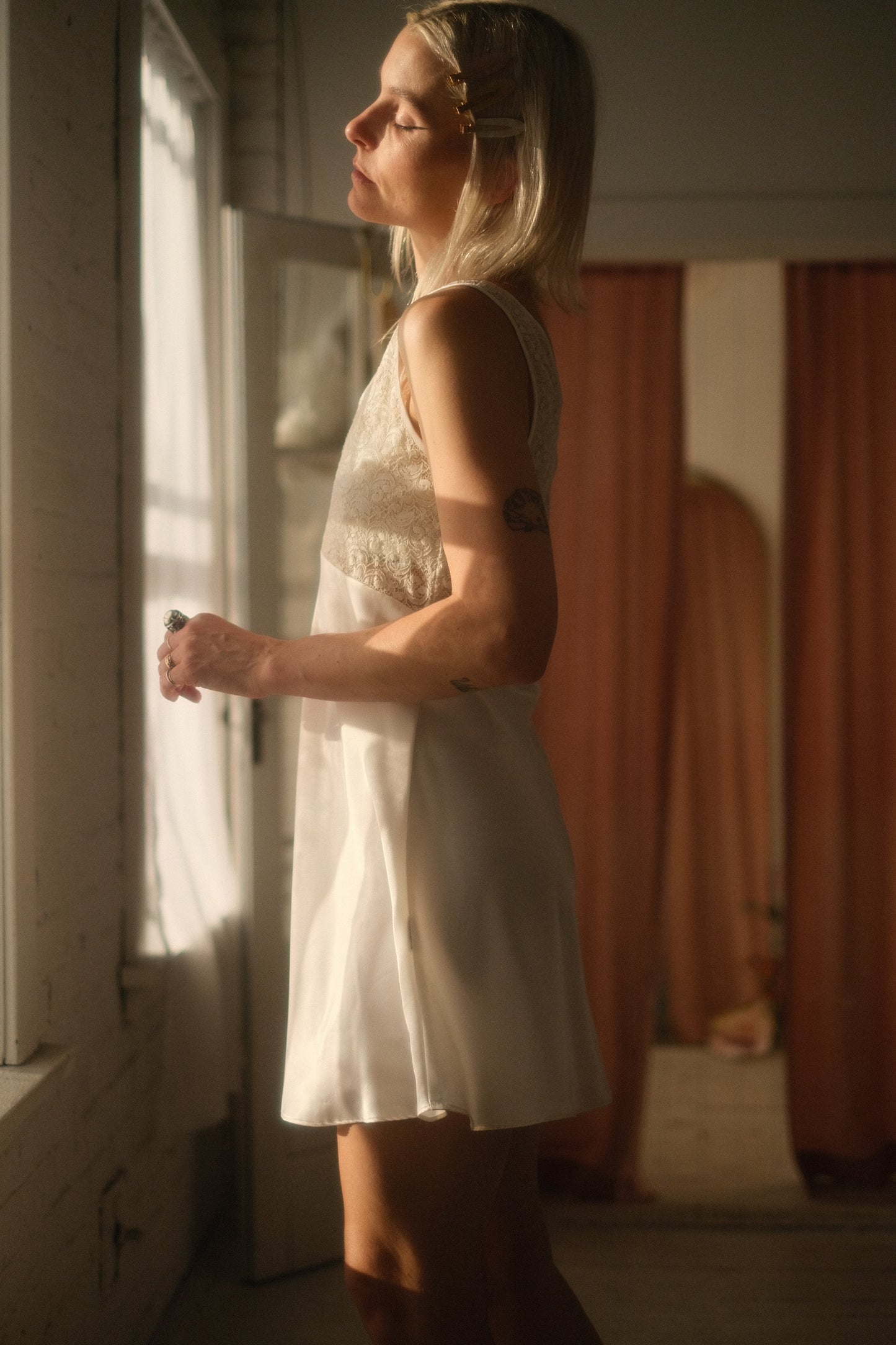 1990s Lace + Satin Mini