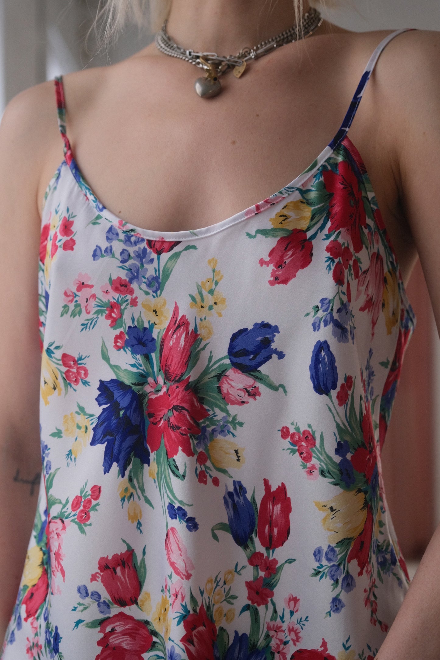 1990s Bouquet Slip Dress