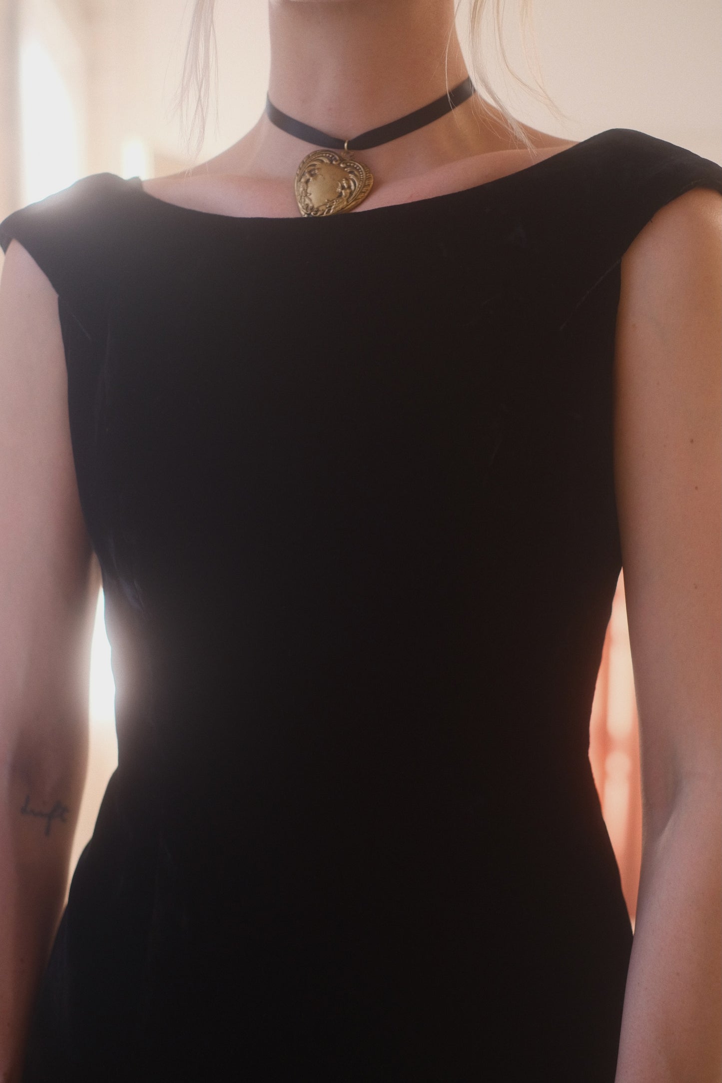 1980s Silk Bergdorf Goodman Velvet Dress