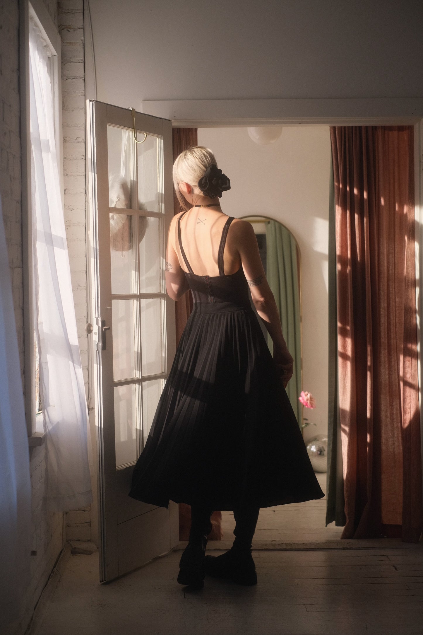 1980s Pleat Maxi Skirt