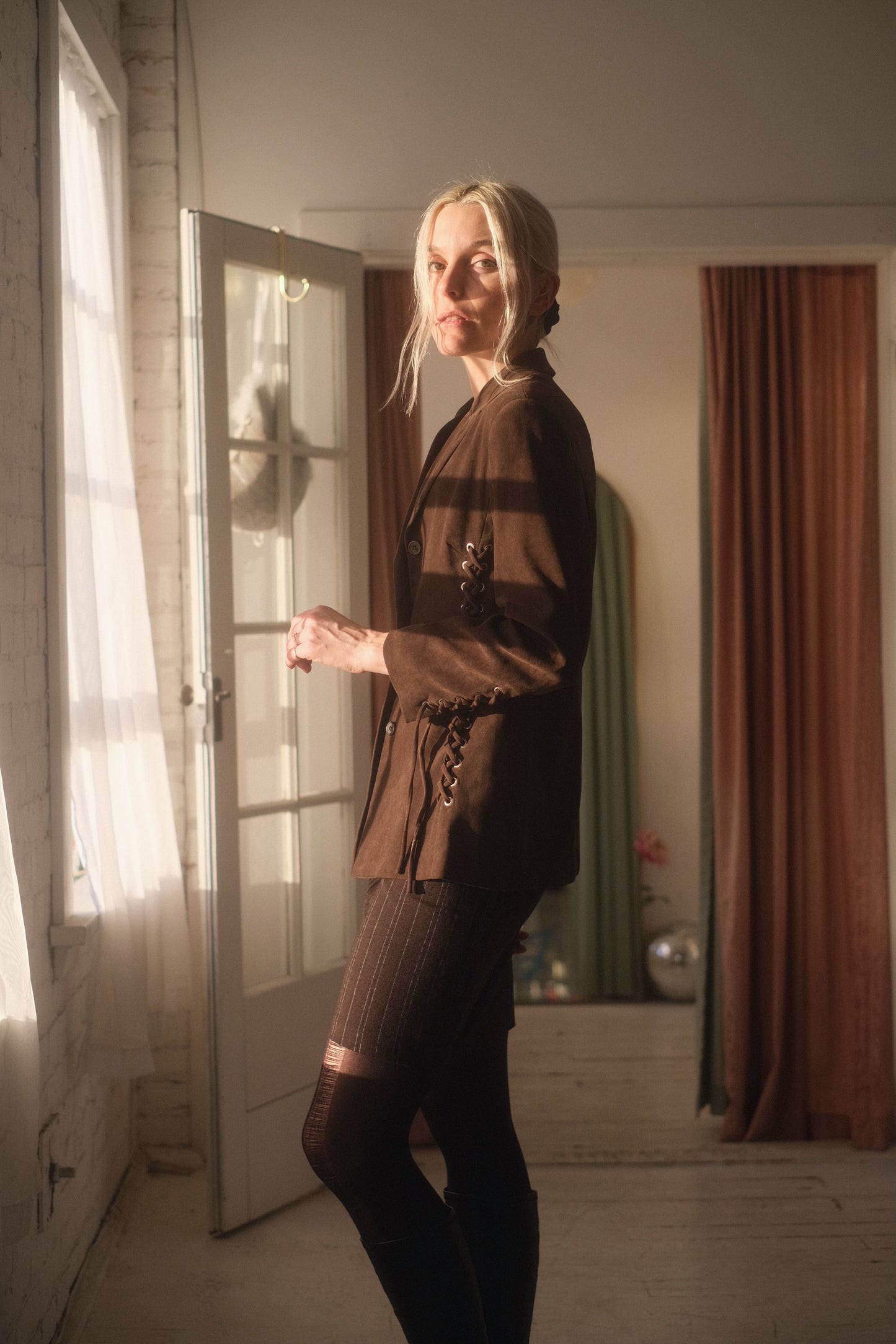 1990s Lace Up Blazer