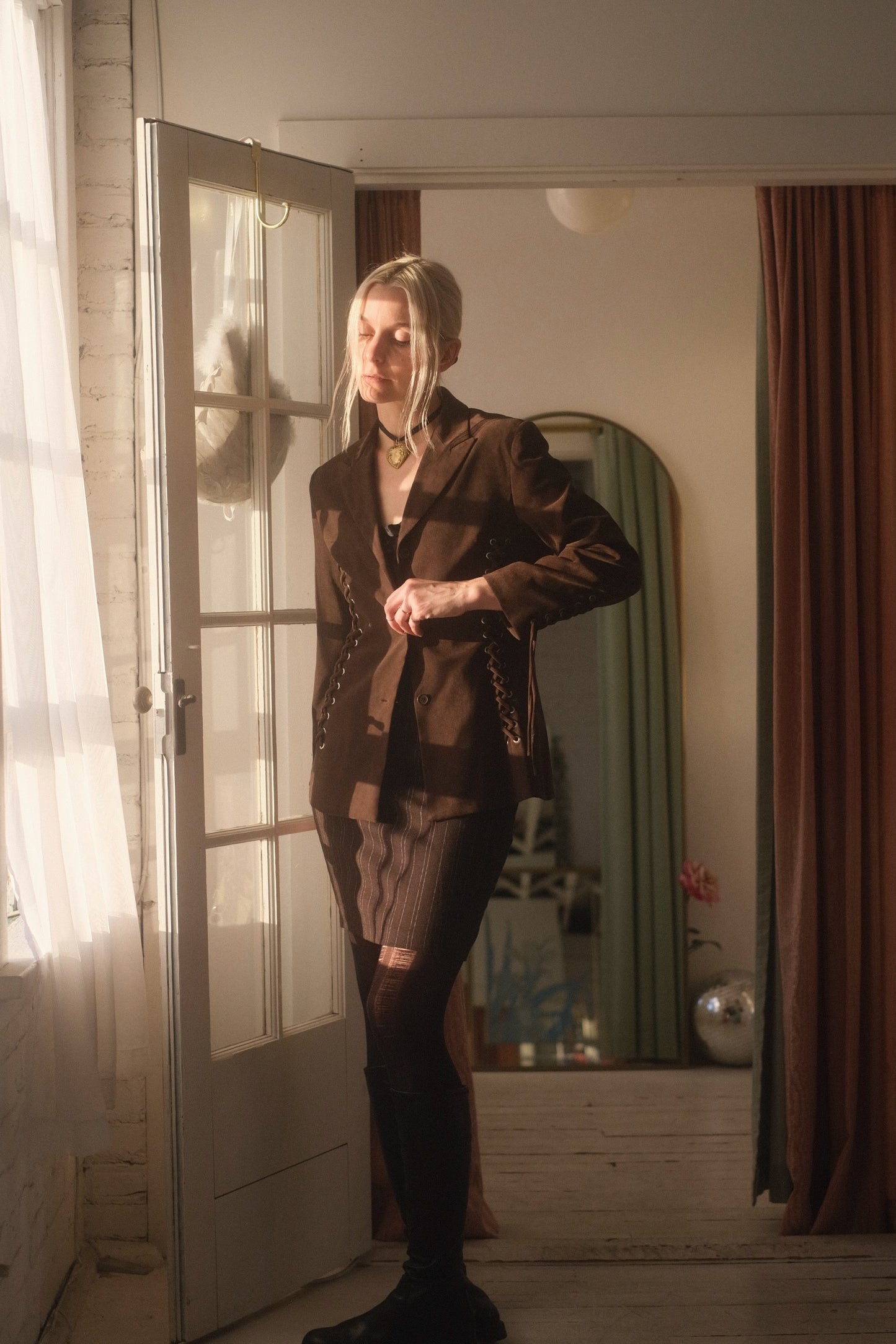 1990s Lace Up Blazer