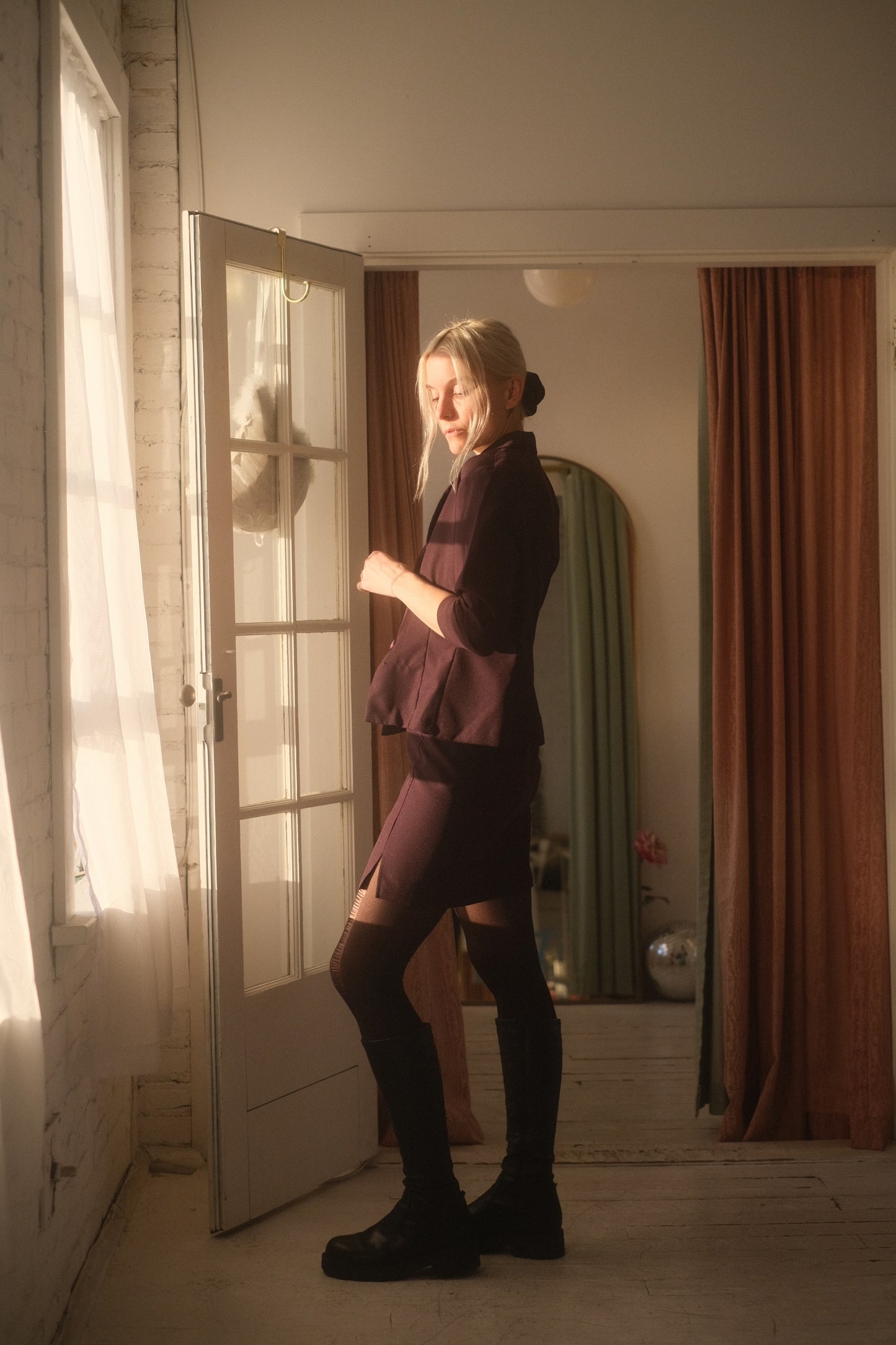1990s Plum Suit Set