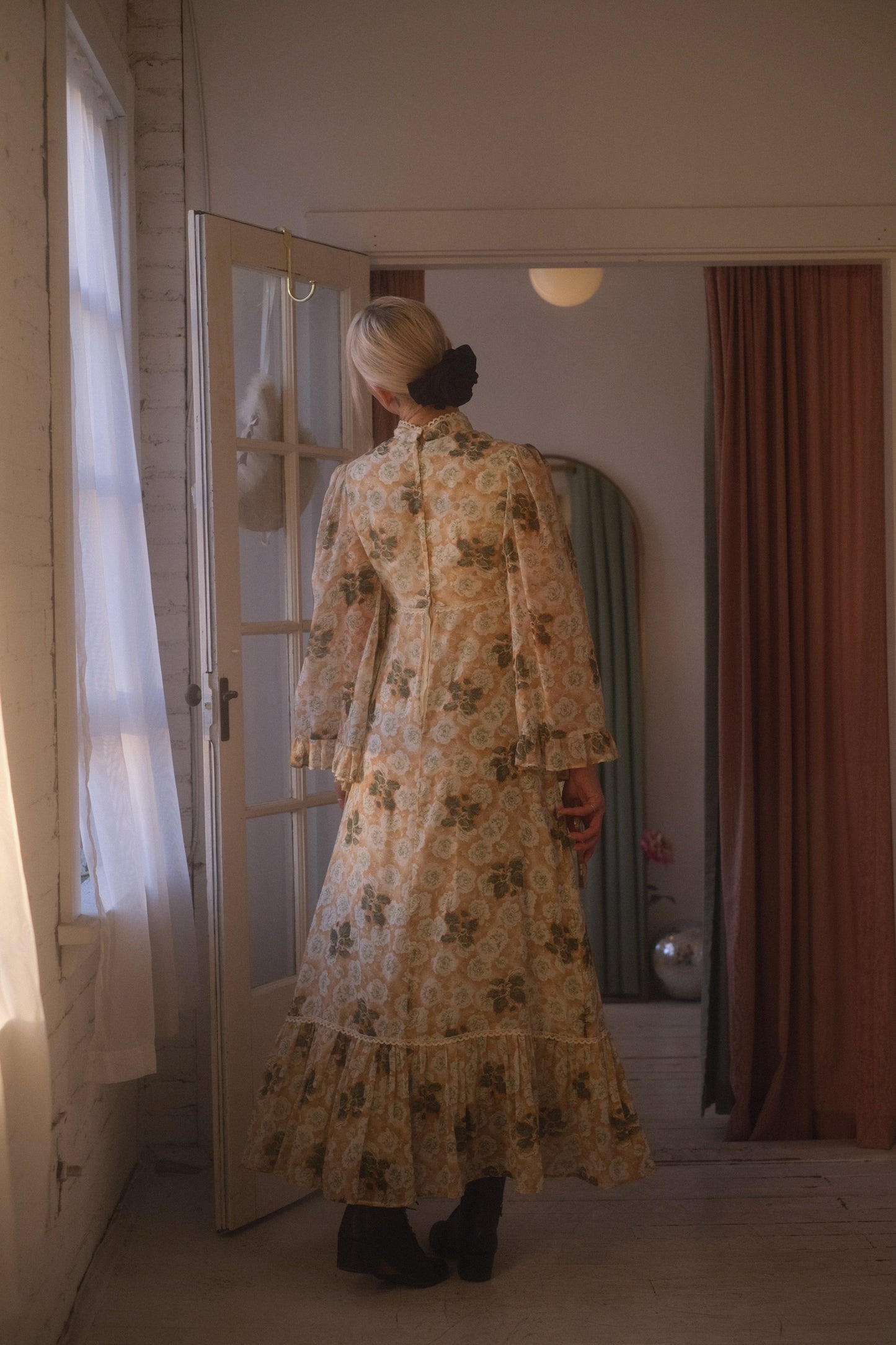 1970s Sage Rose Gown