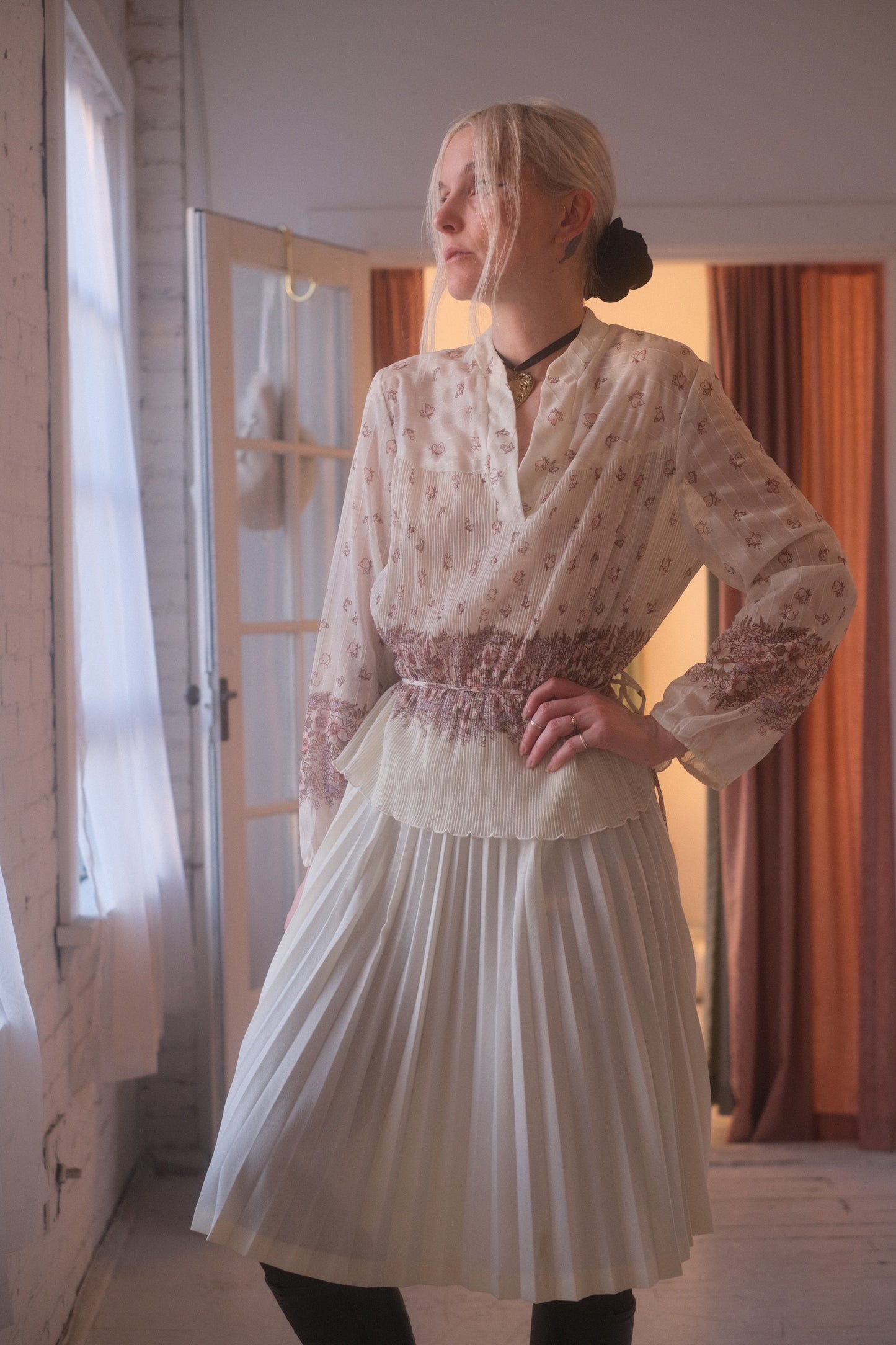 1970s Butterly Dress