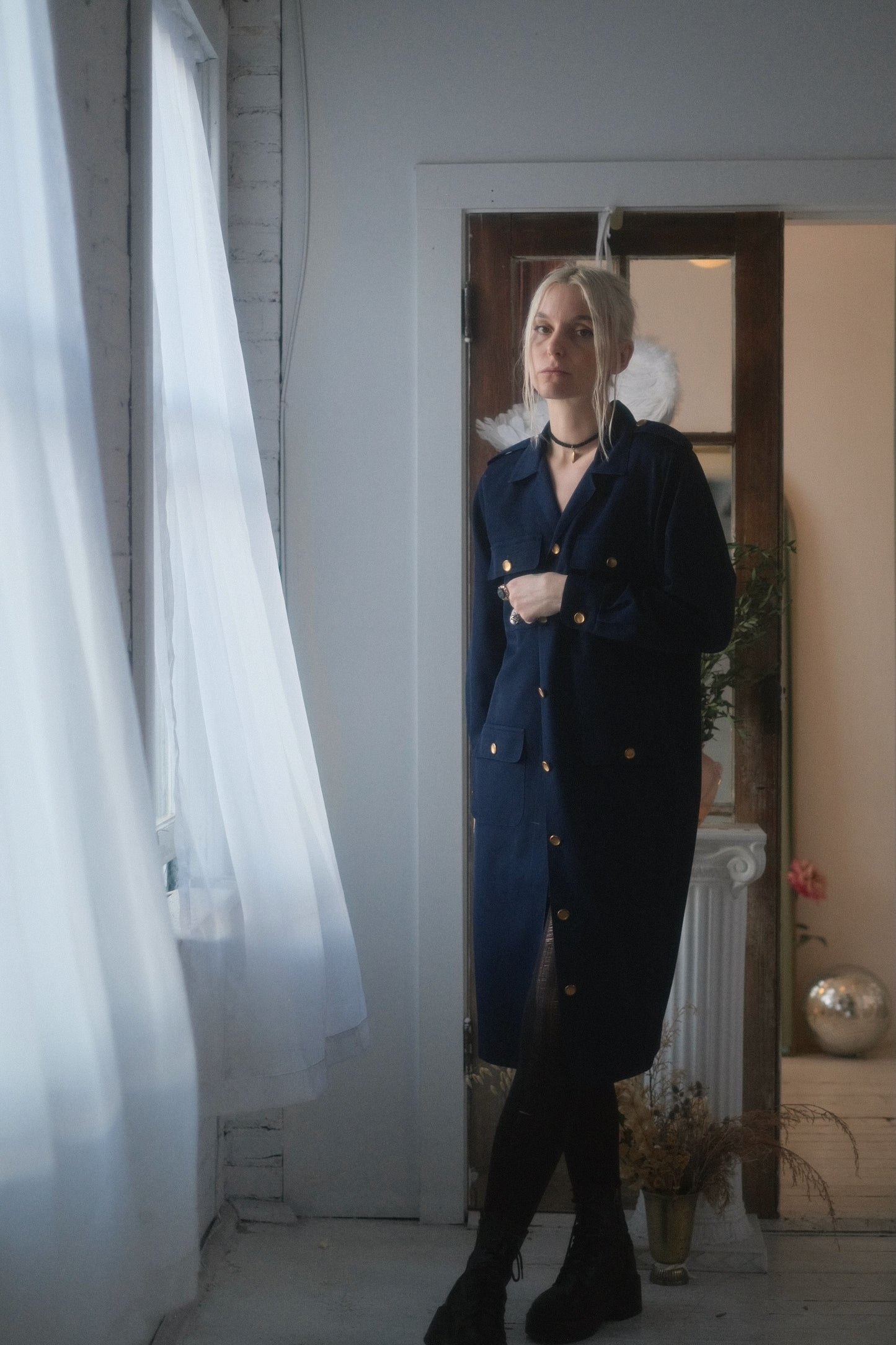 1980s Navy + Gold Jacket